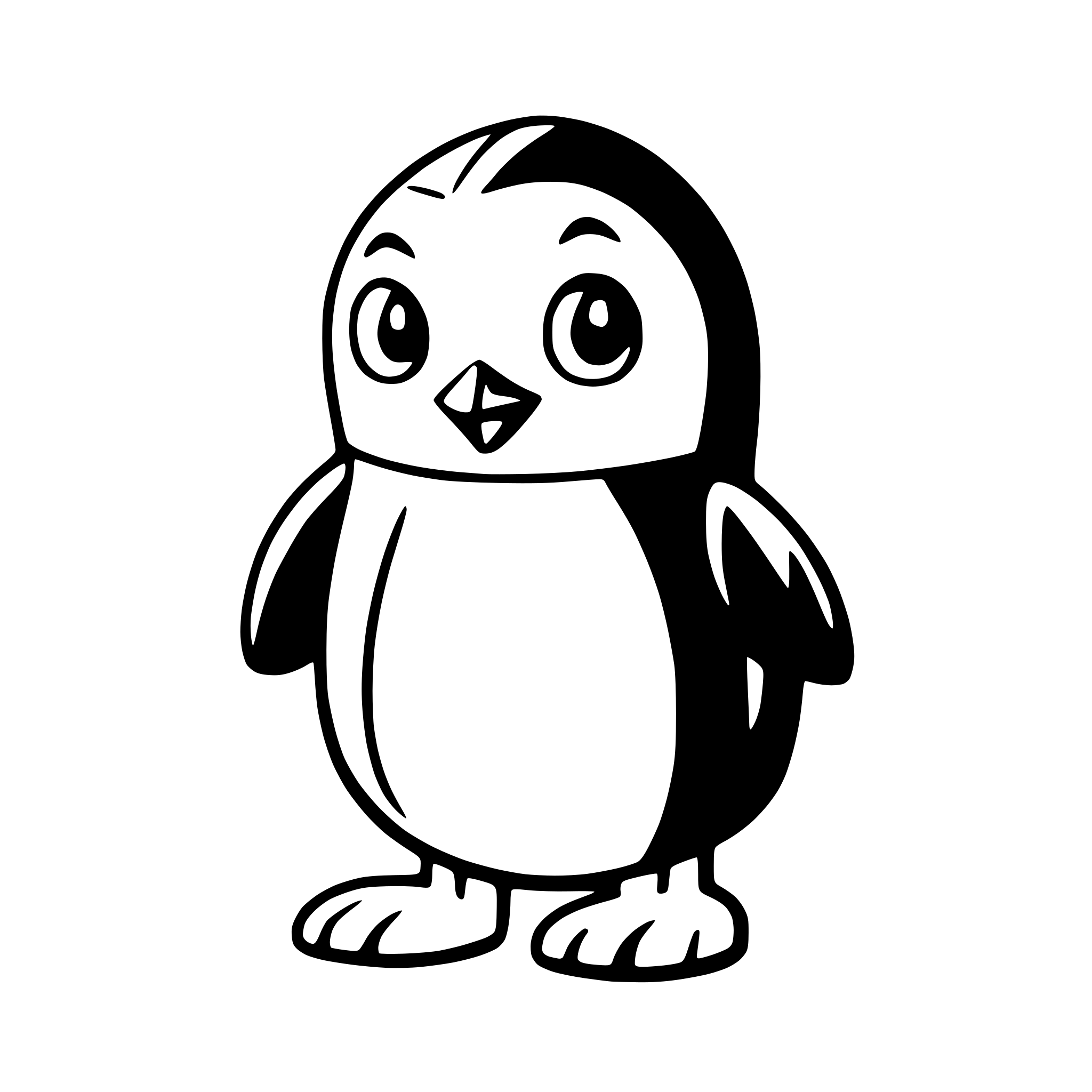 AI-generated SVG of 'simple cartoon penguin'