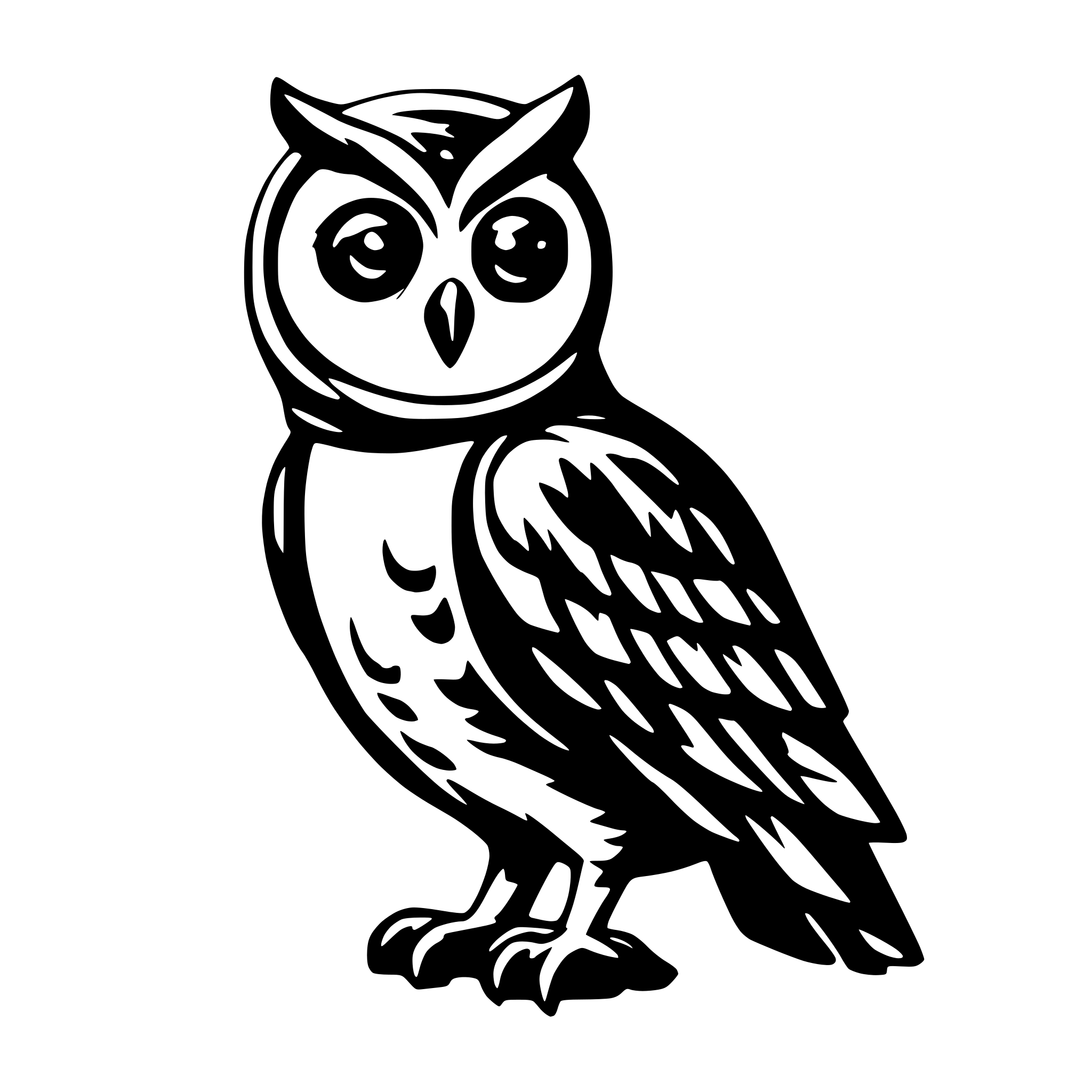 AI-generated SVG of a owl