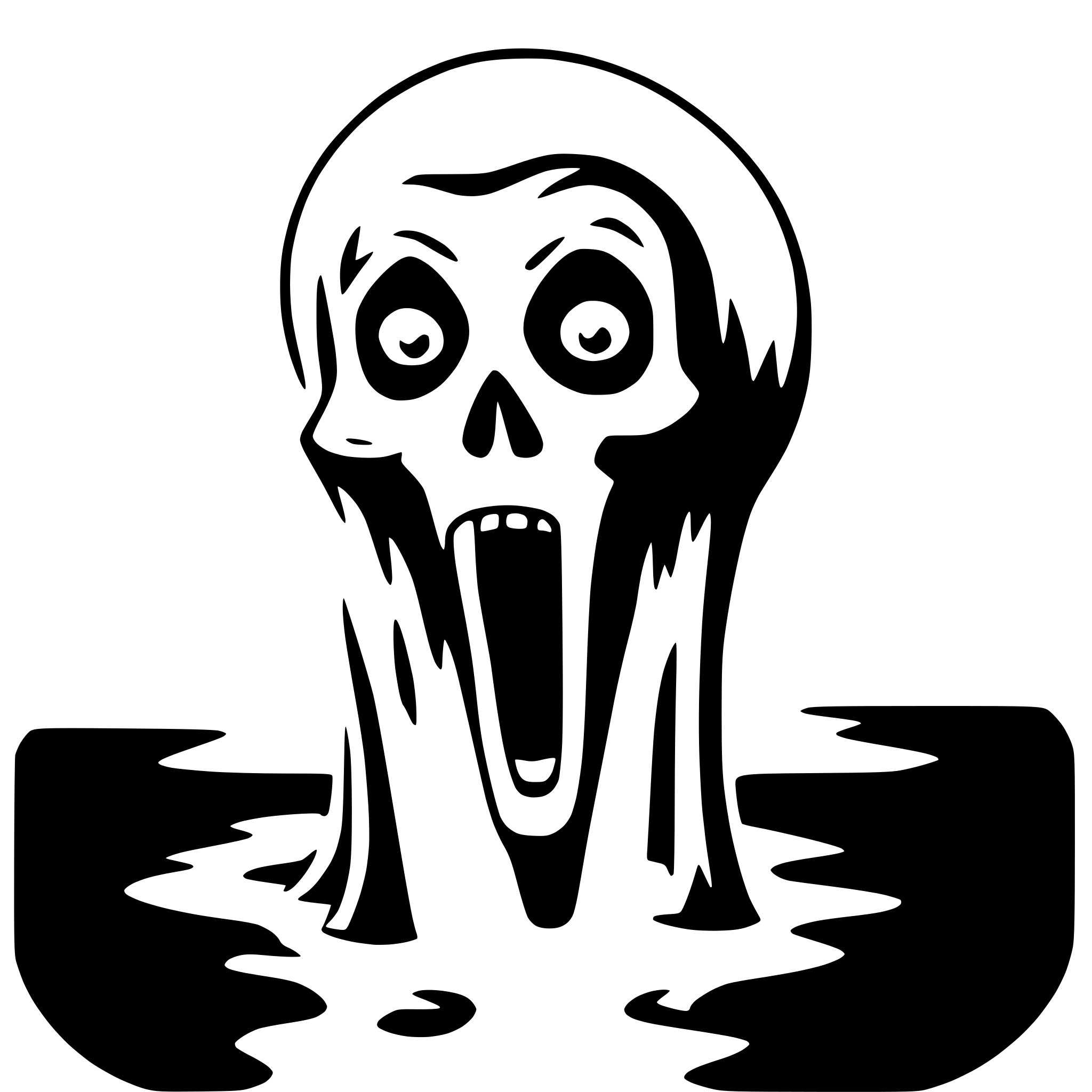 AI-generated SVG of a scream