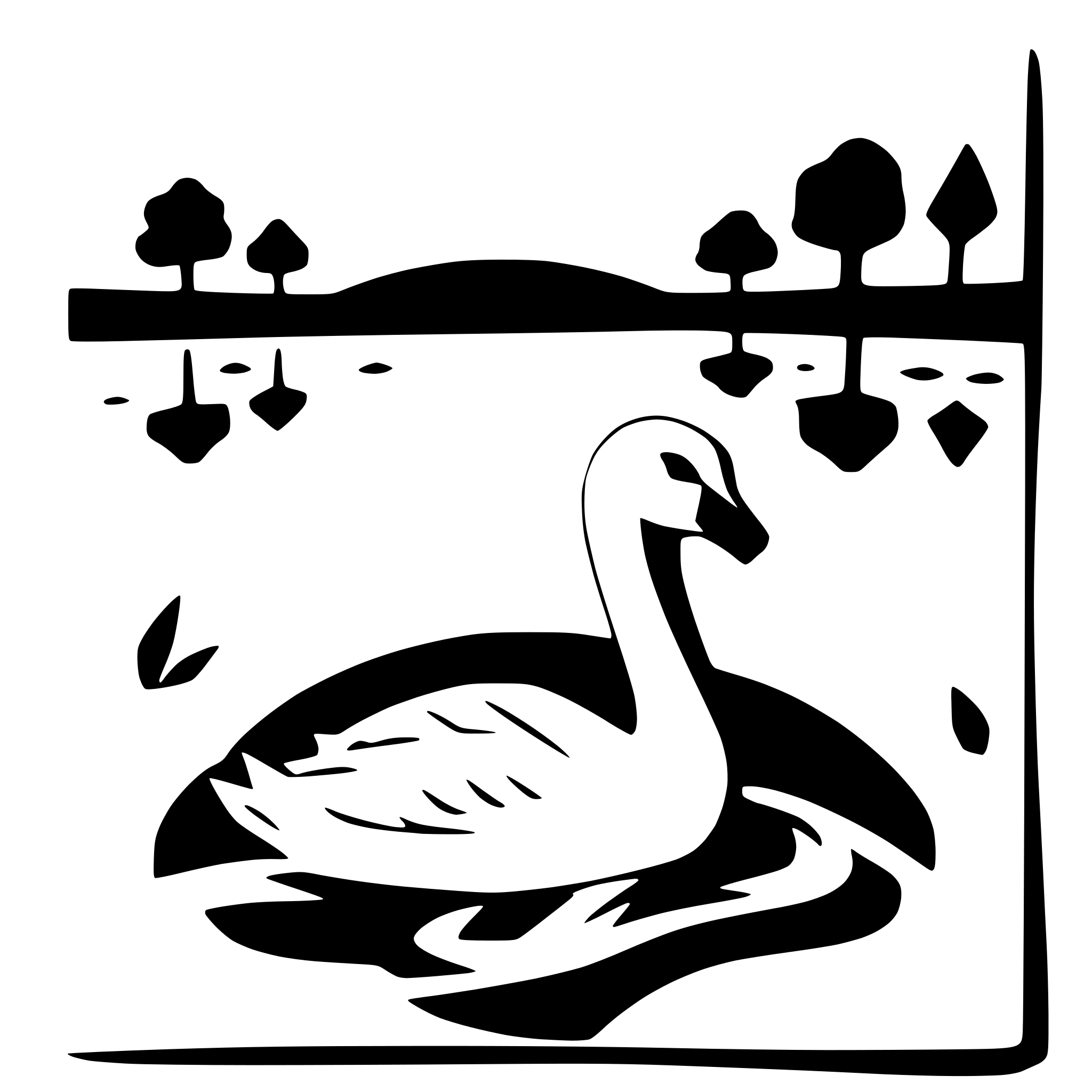 AI-generated SVG of 'swan swimming on a lake'