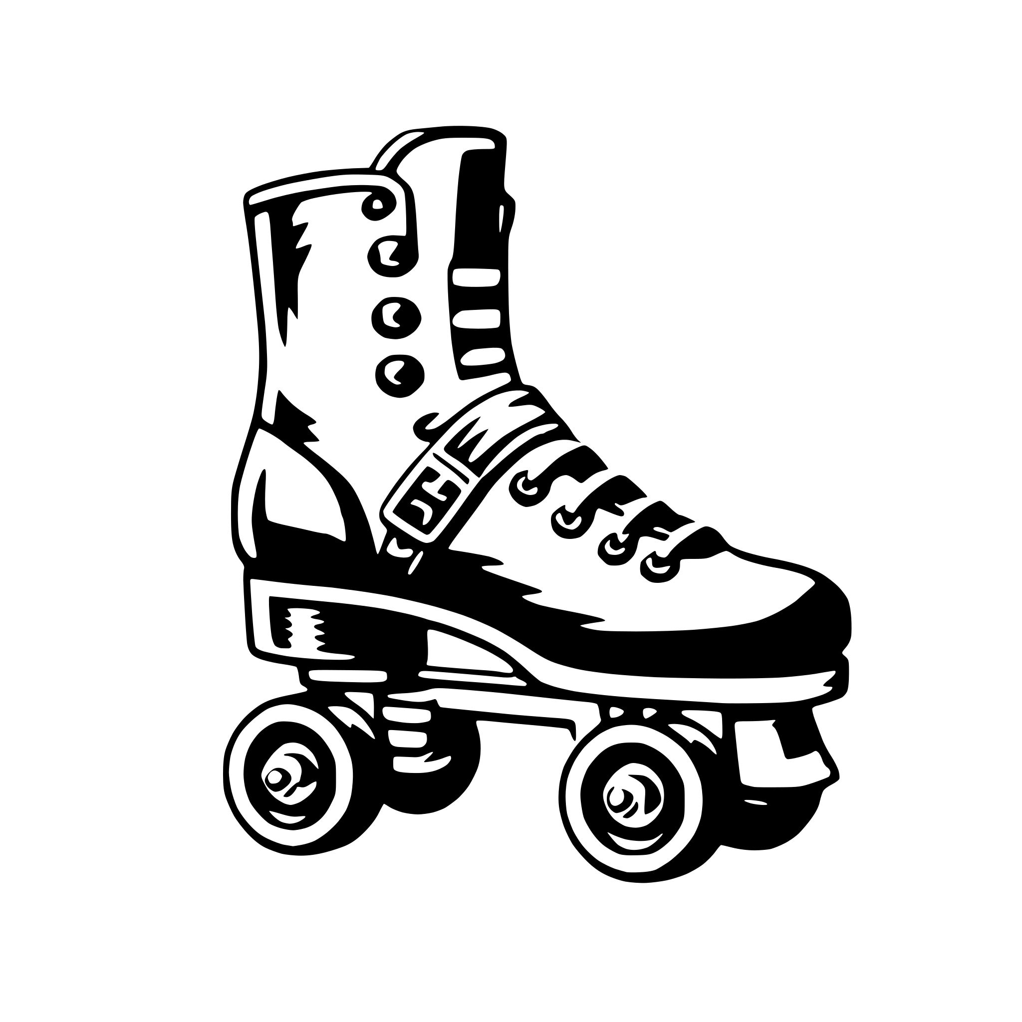 AI-generated SVG of 'roller skates'