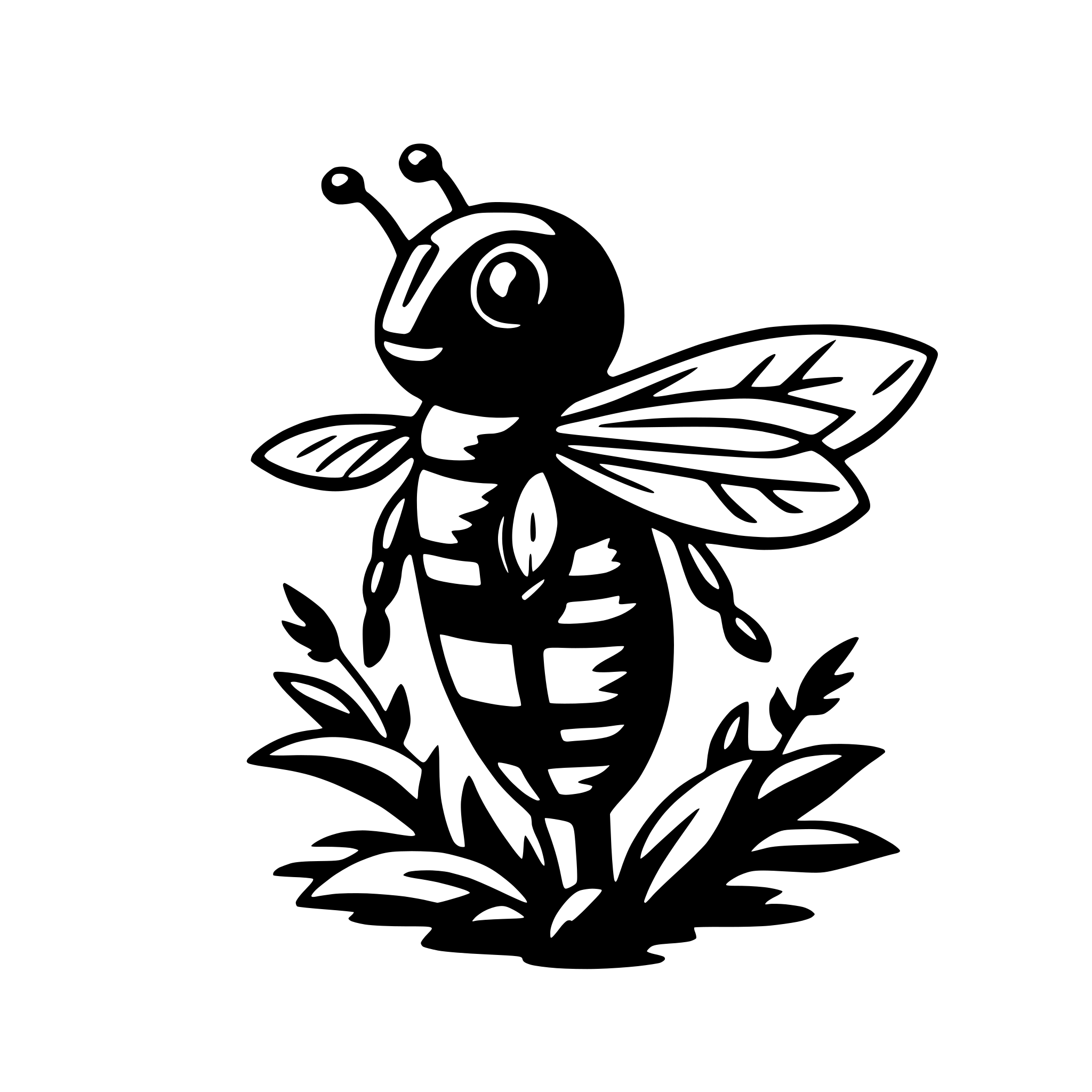 AI-generated SVG of a bee