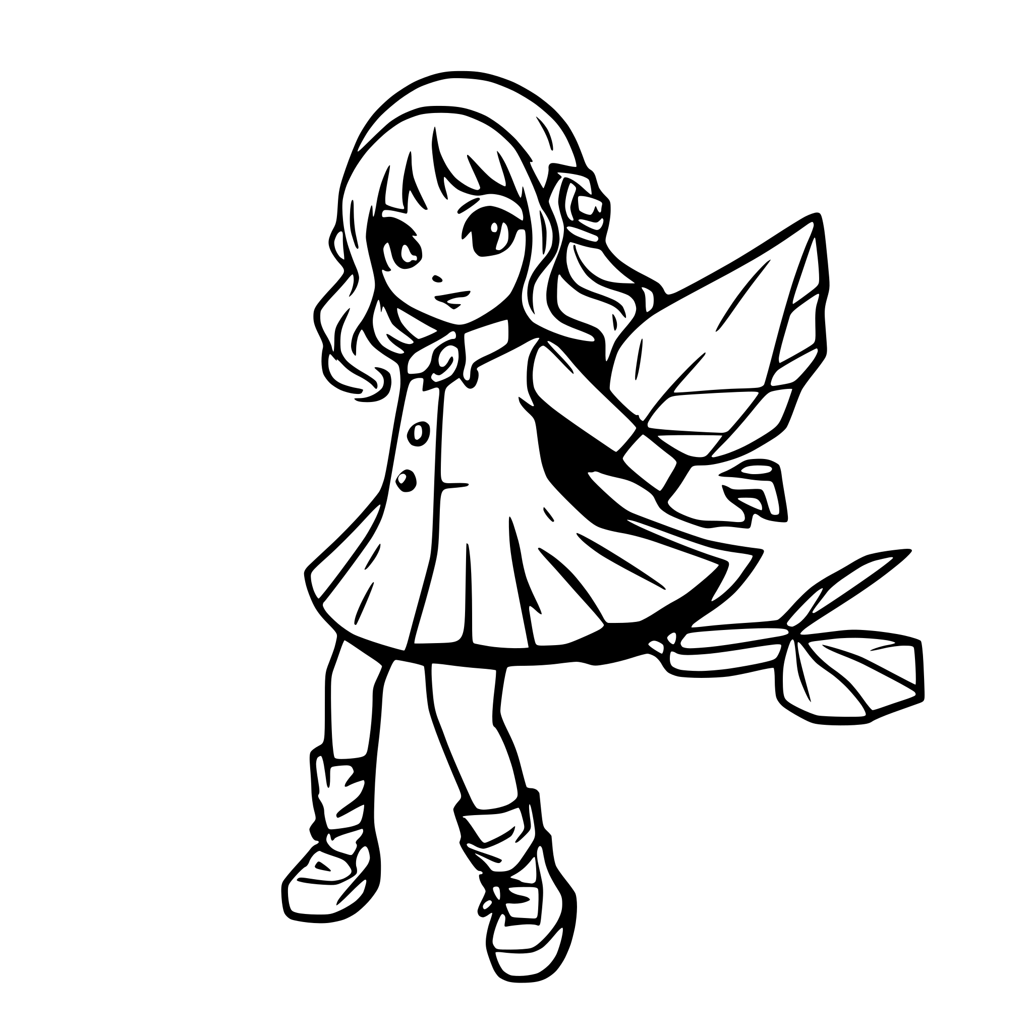 AI-generated SVG of 'flying sourcer'
