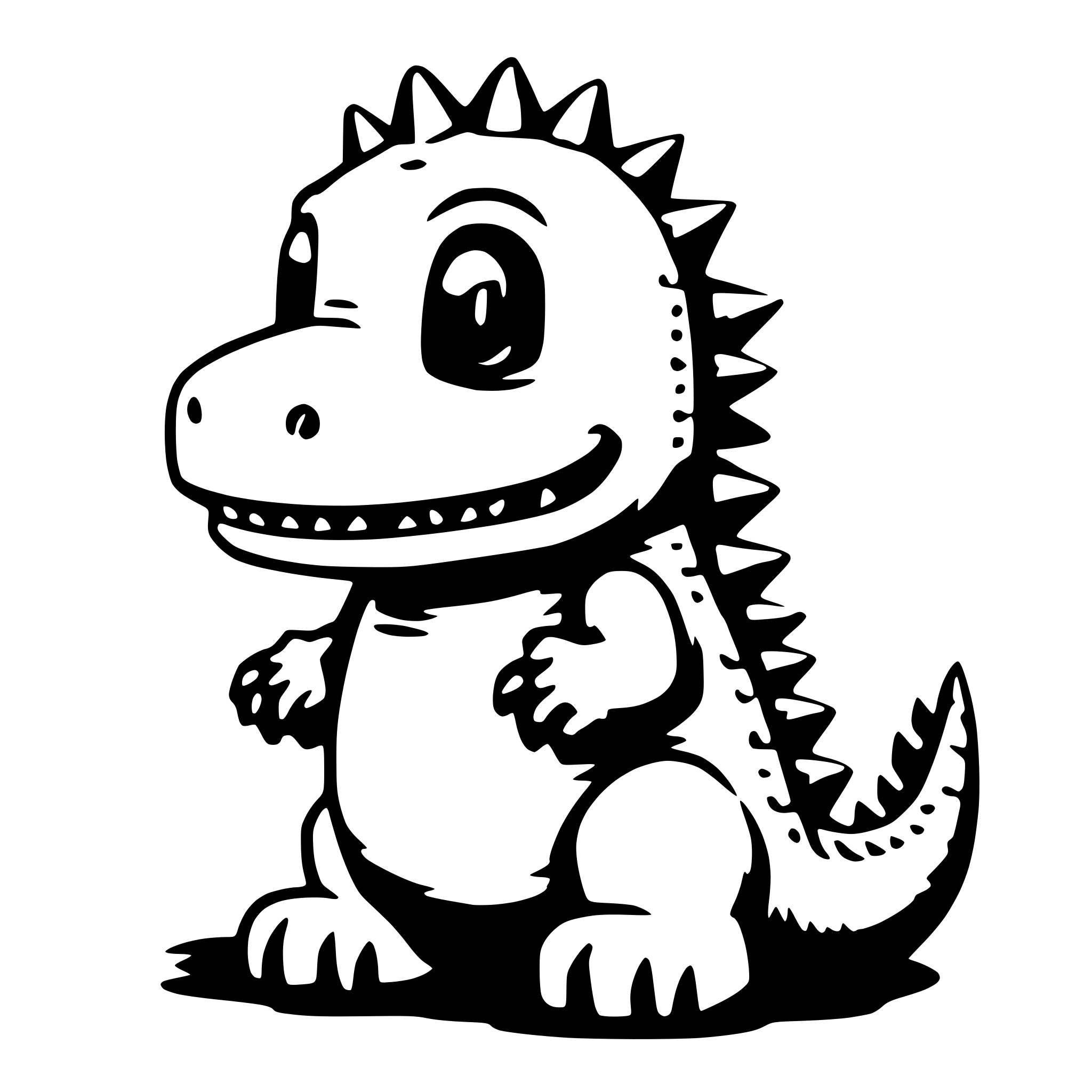 AI-generated SVG of 'cute baby godzilla'