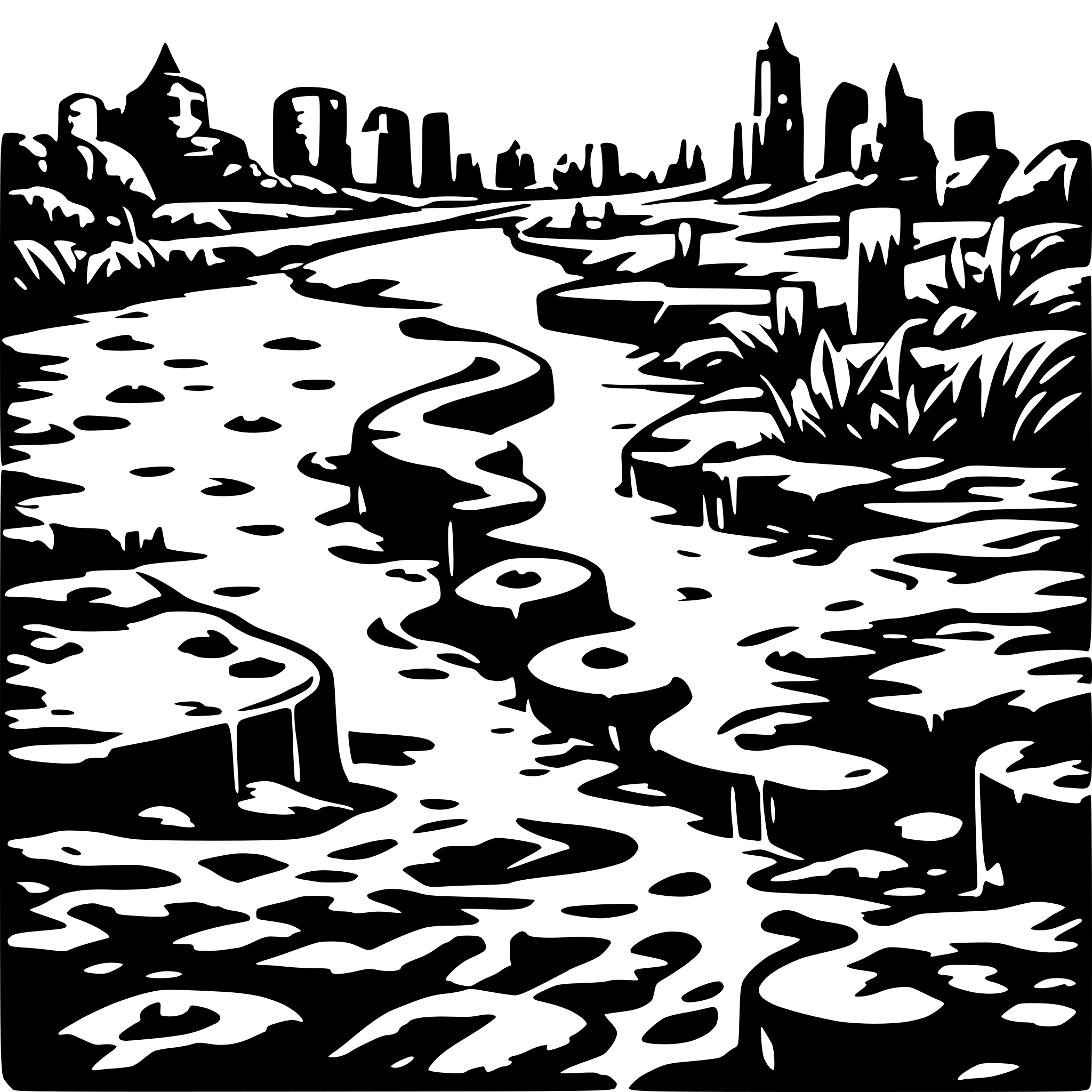 AI-generated SVG of a overflooded drain