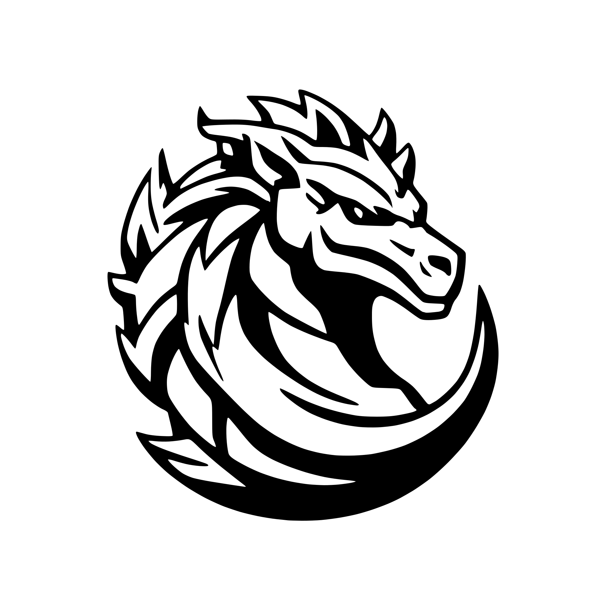 AI-generated SVG of a fierce dragon logo