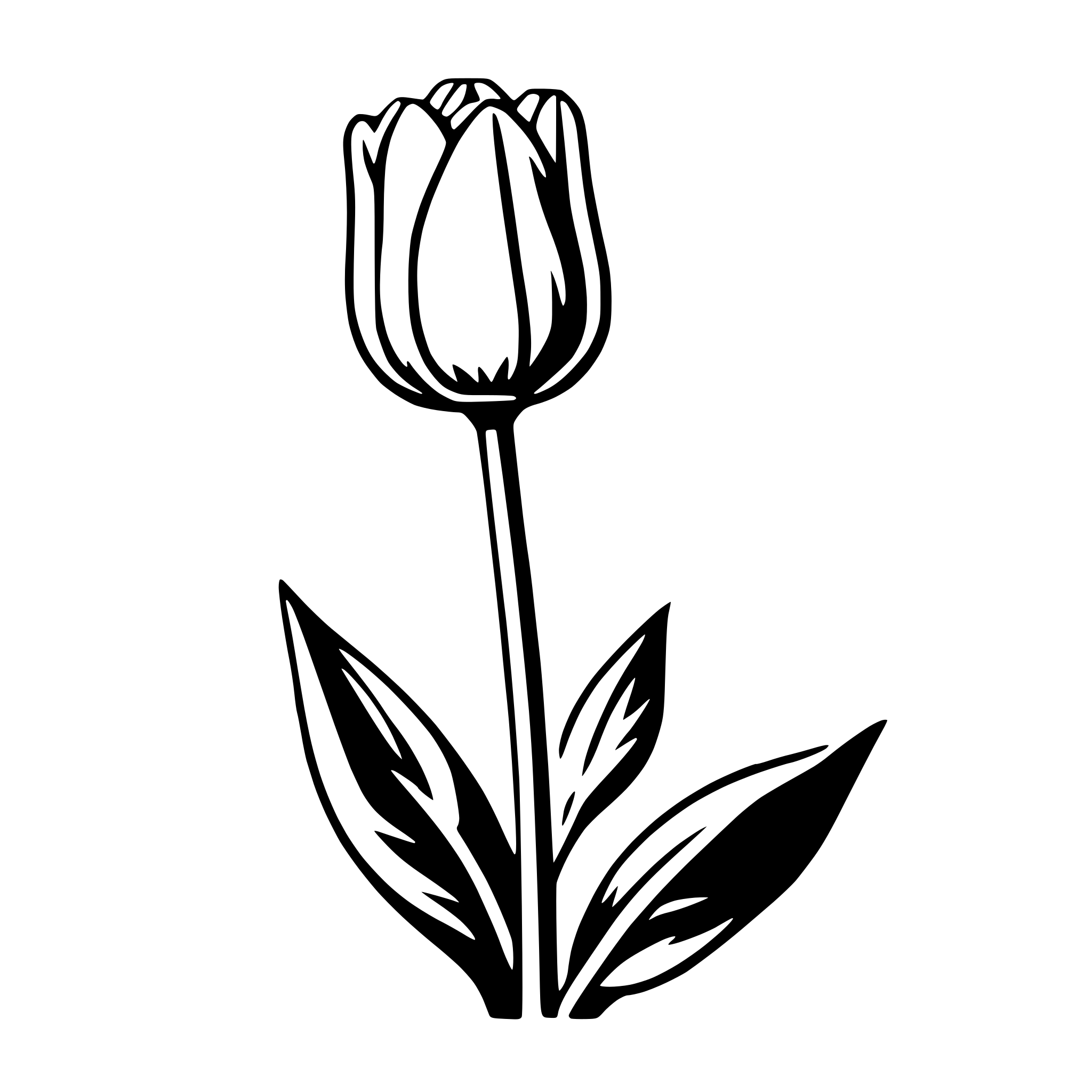 AI-generated SVG of a tulip