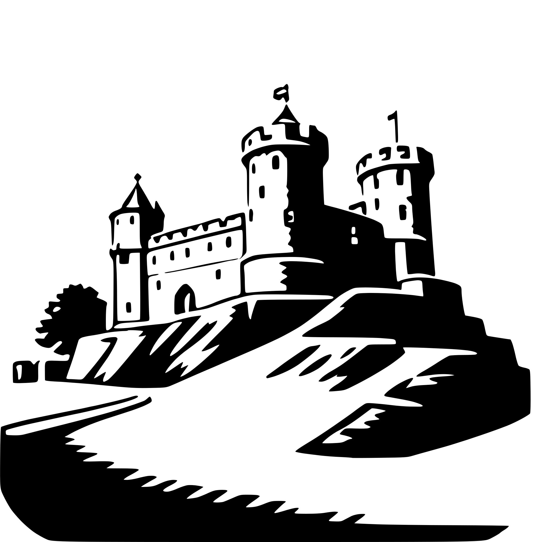 AI-generated SVG of a edinburgh castle