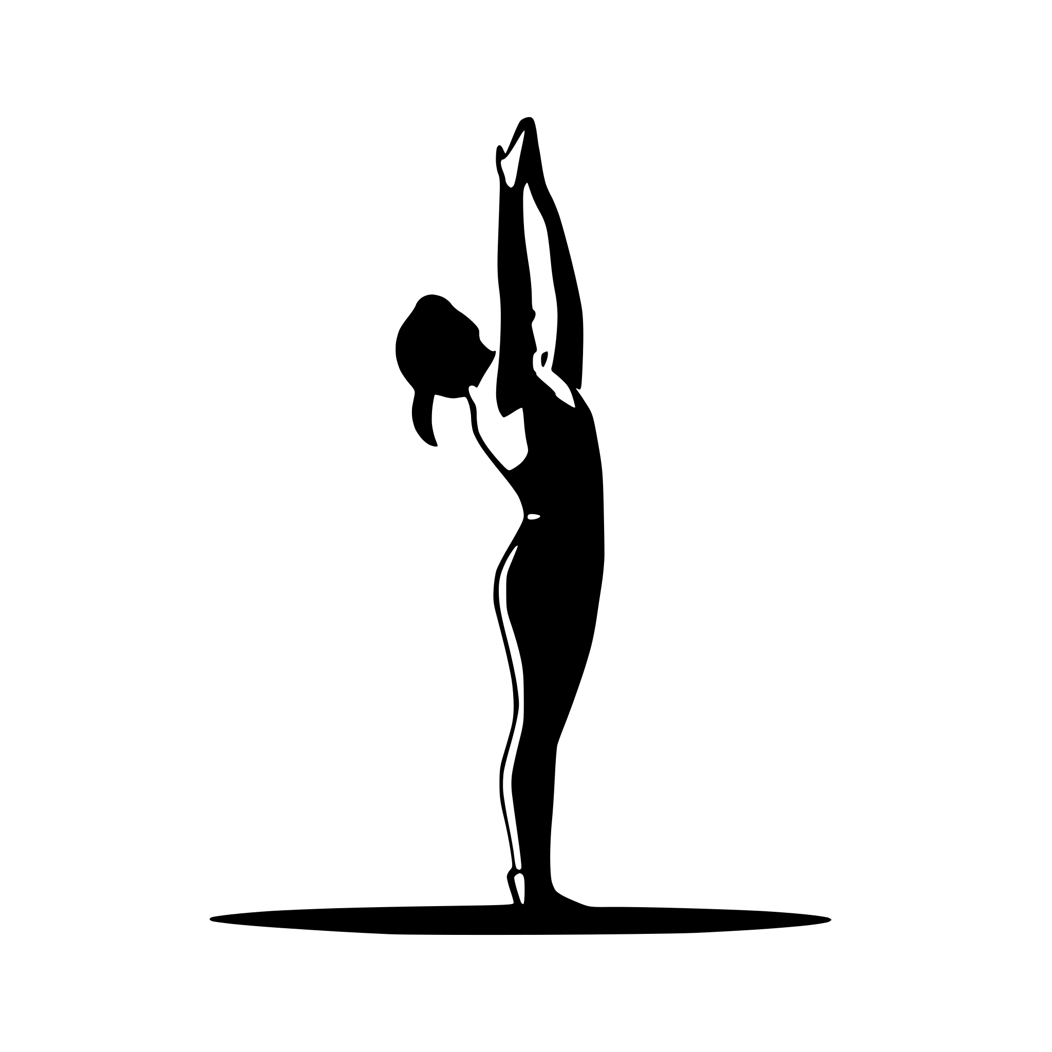 AI-generated SVG of 'yoga pose one stroke only'