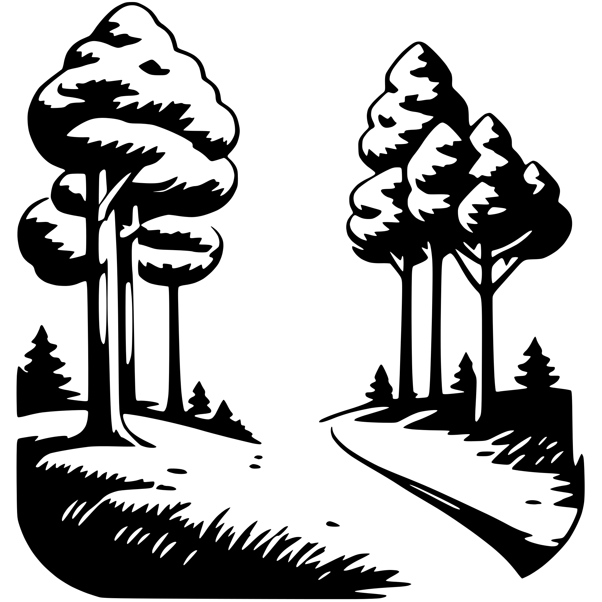 AI-generated SVG of 'forest glade'