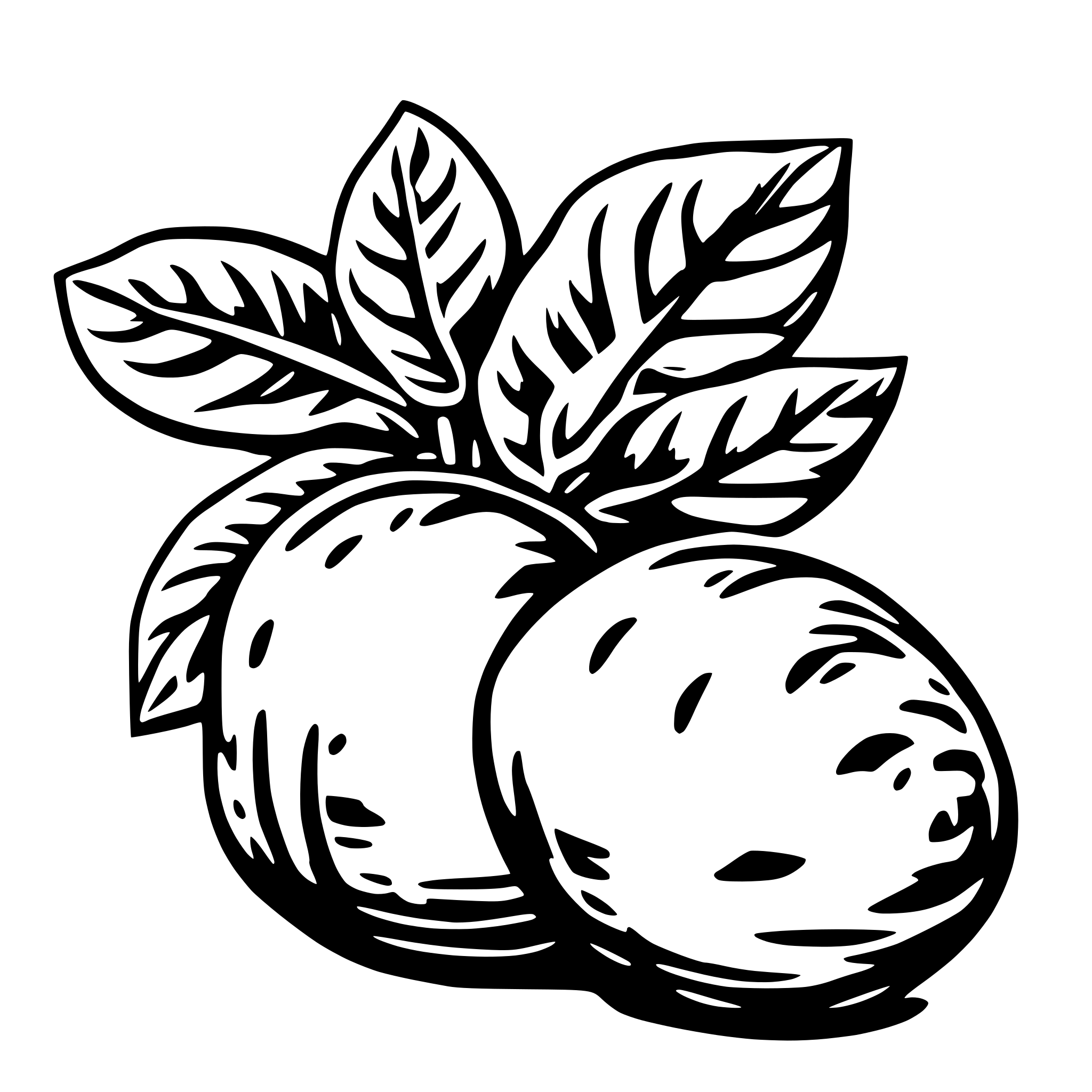 AI-generated SVG of 'only potato without leaves thin lines'