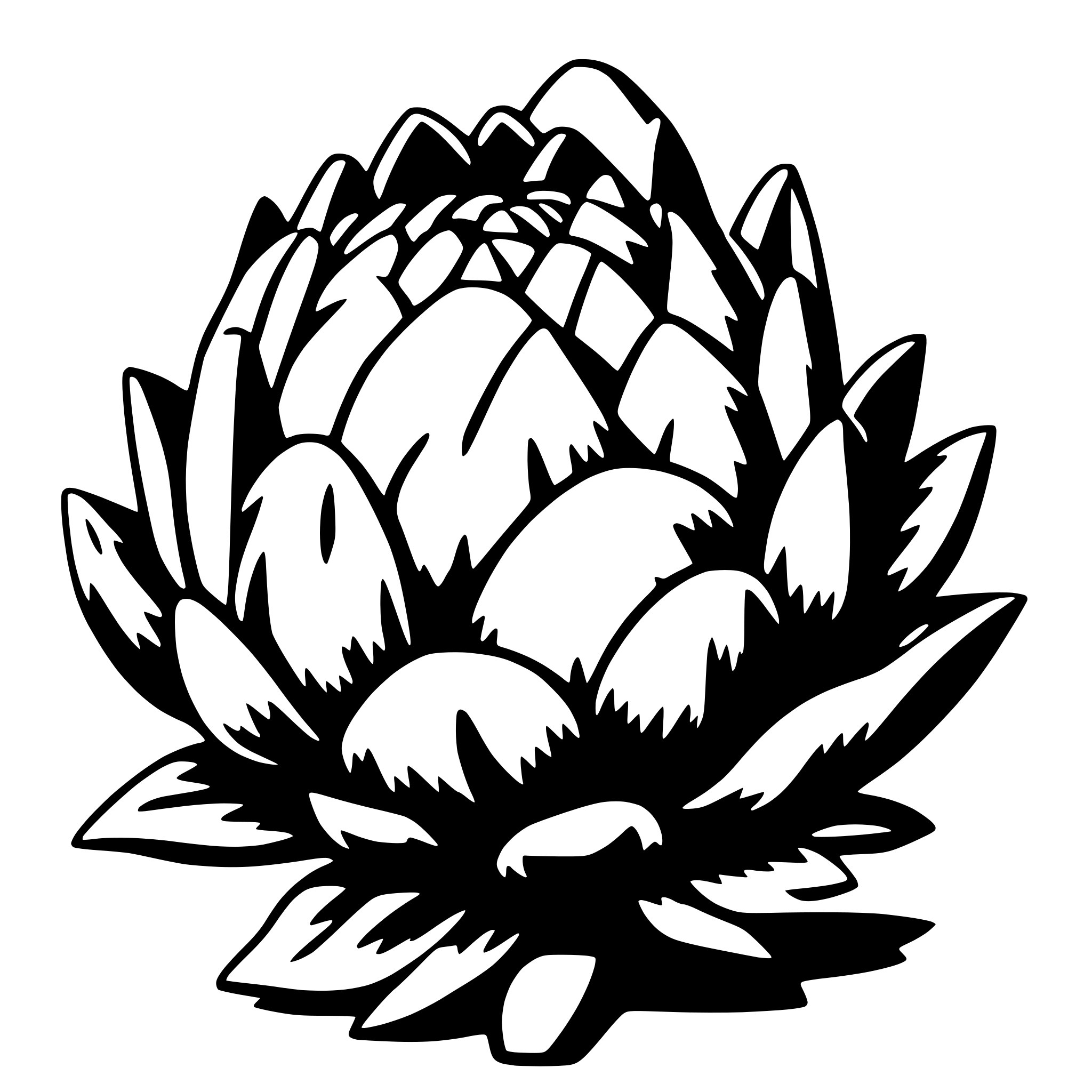 AI-generated SVG of 'artichoke'