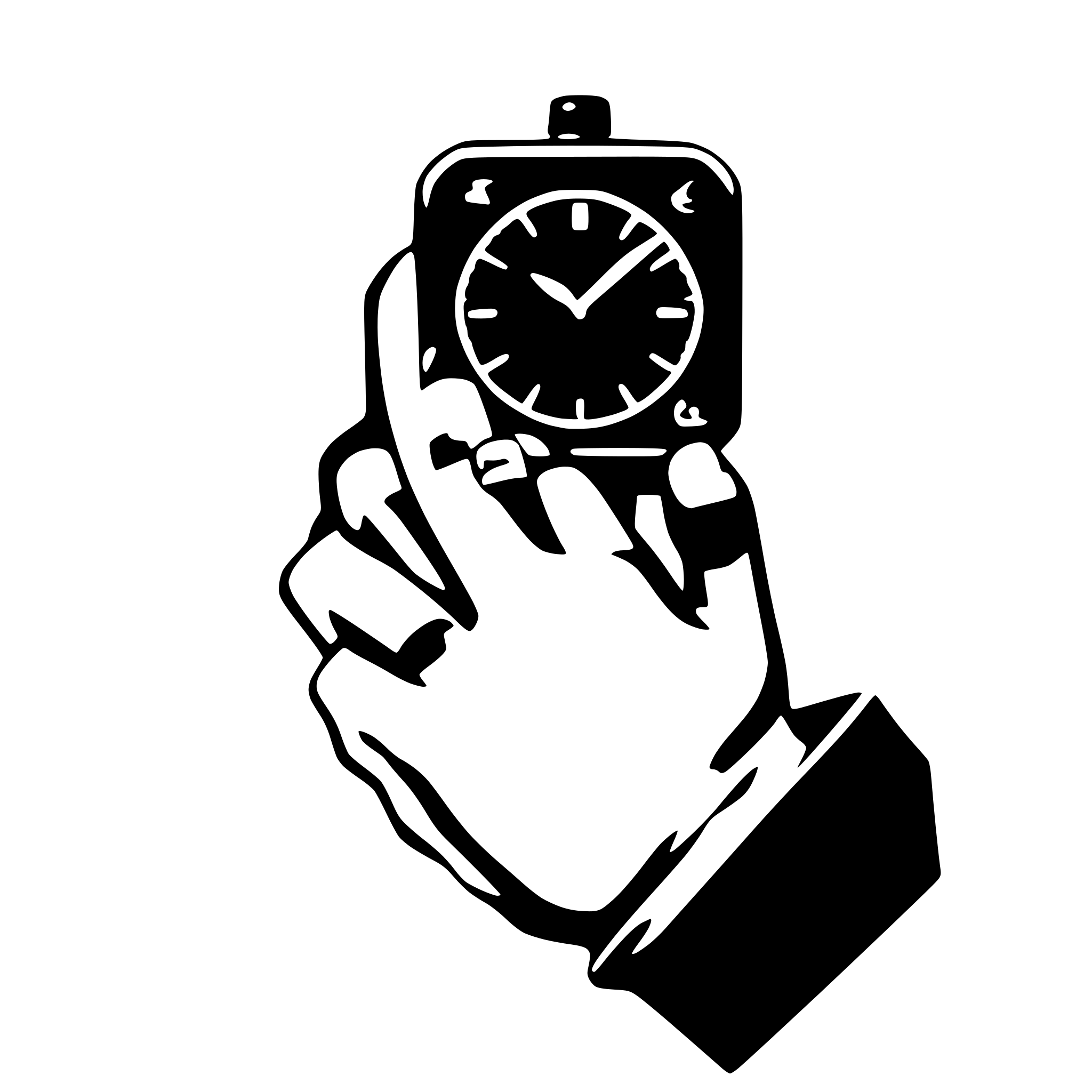 AI-generated SVG of a A hand holding a smart watch