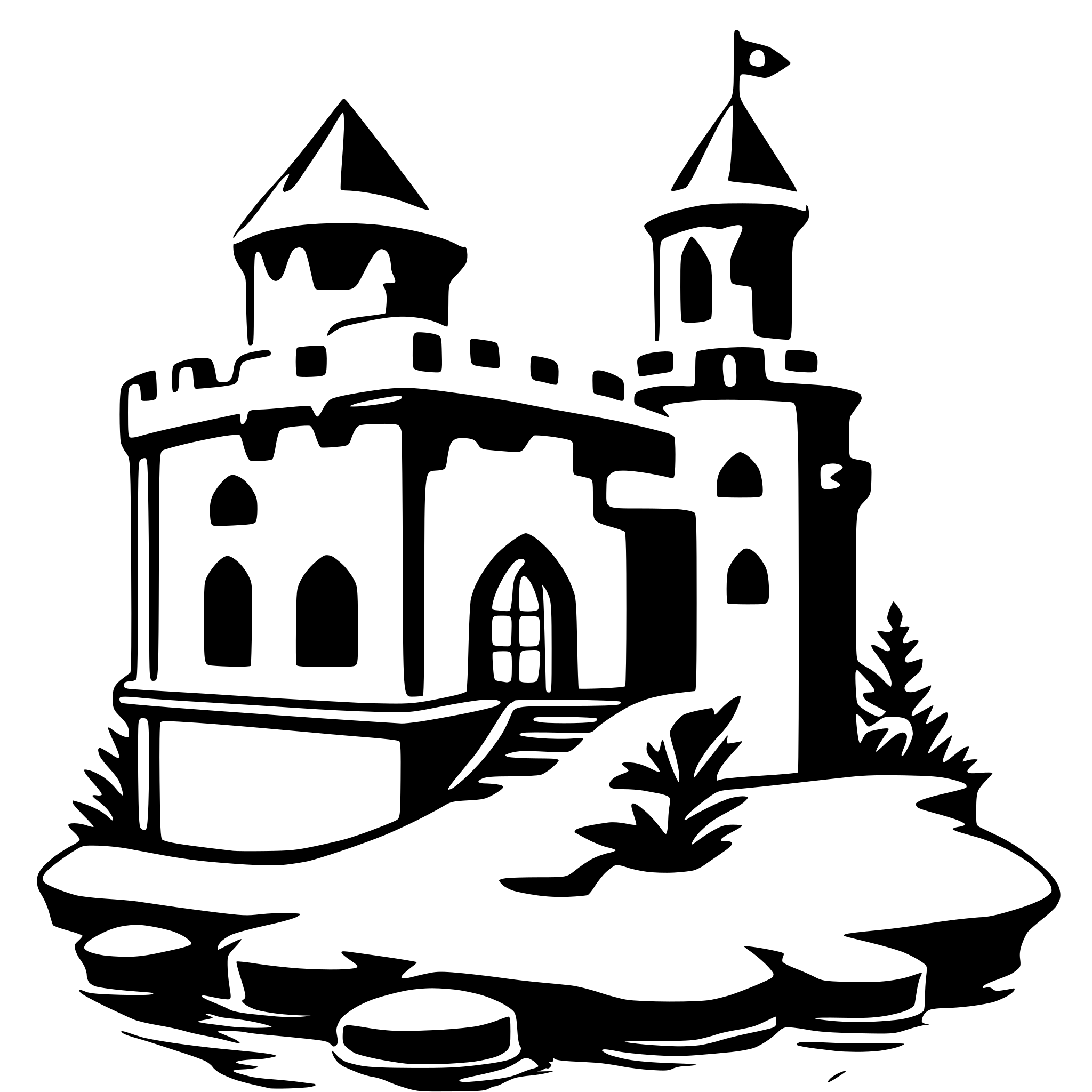 AI-generated SVG of 'ice castle fish house'