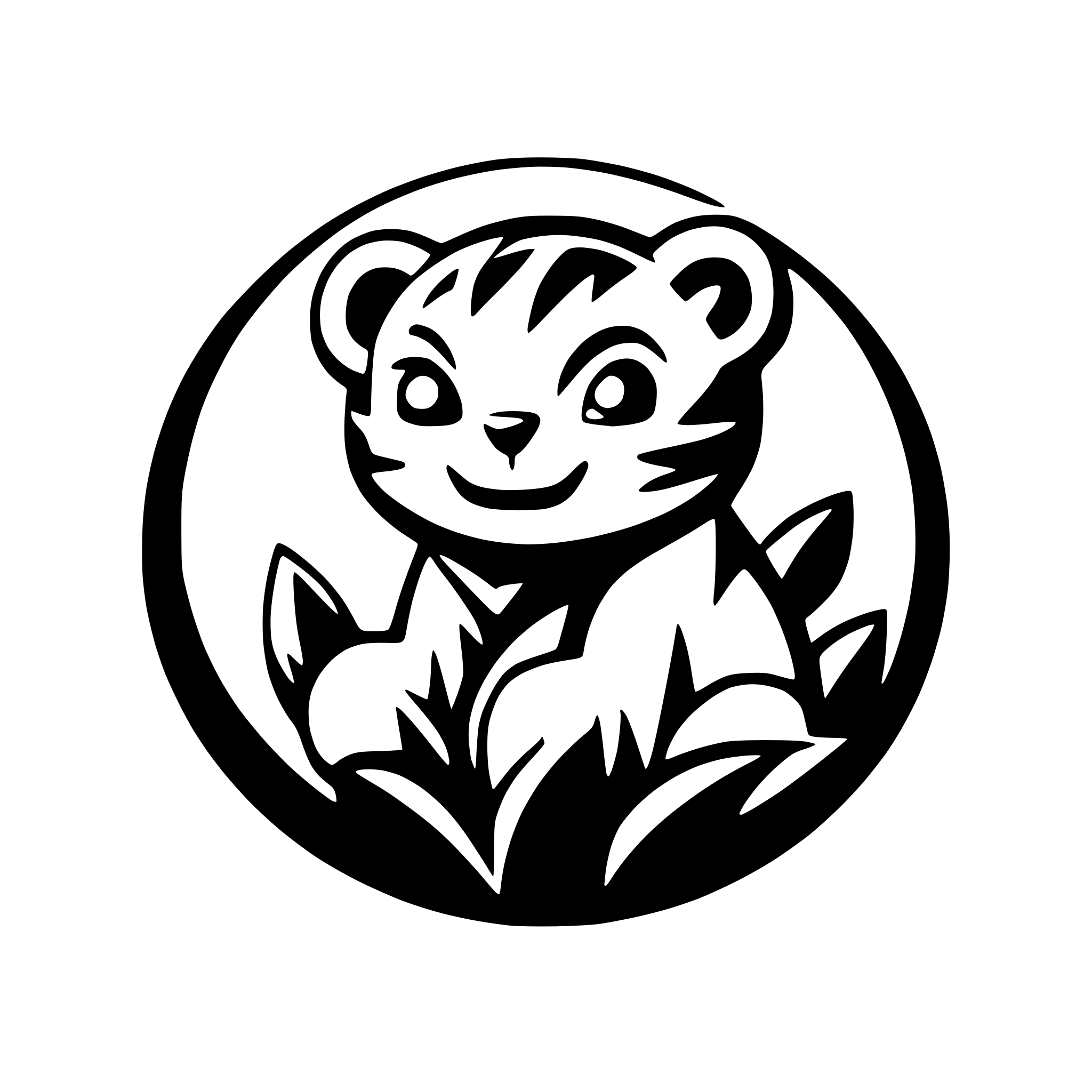 AI-generated SVG of a baby tiger