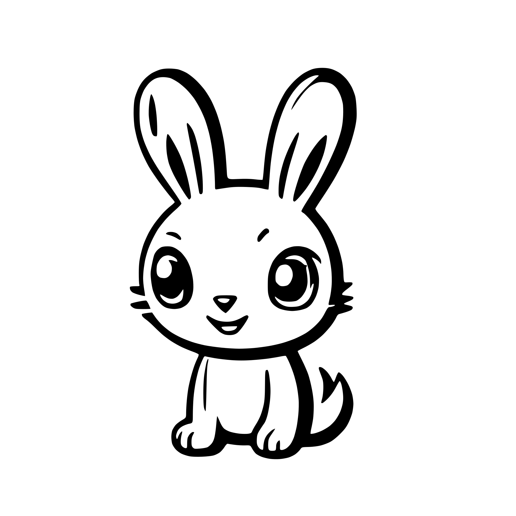 AI-generated SVG of a icon for intellij plugin. Must contain a simple stylisize rabbit and "IKOS" Writen arround it
