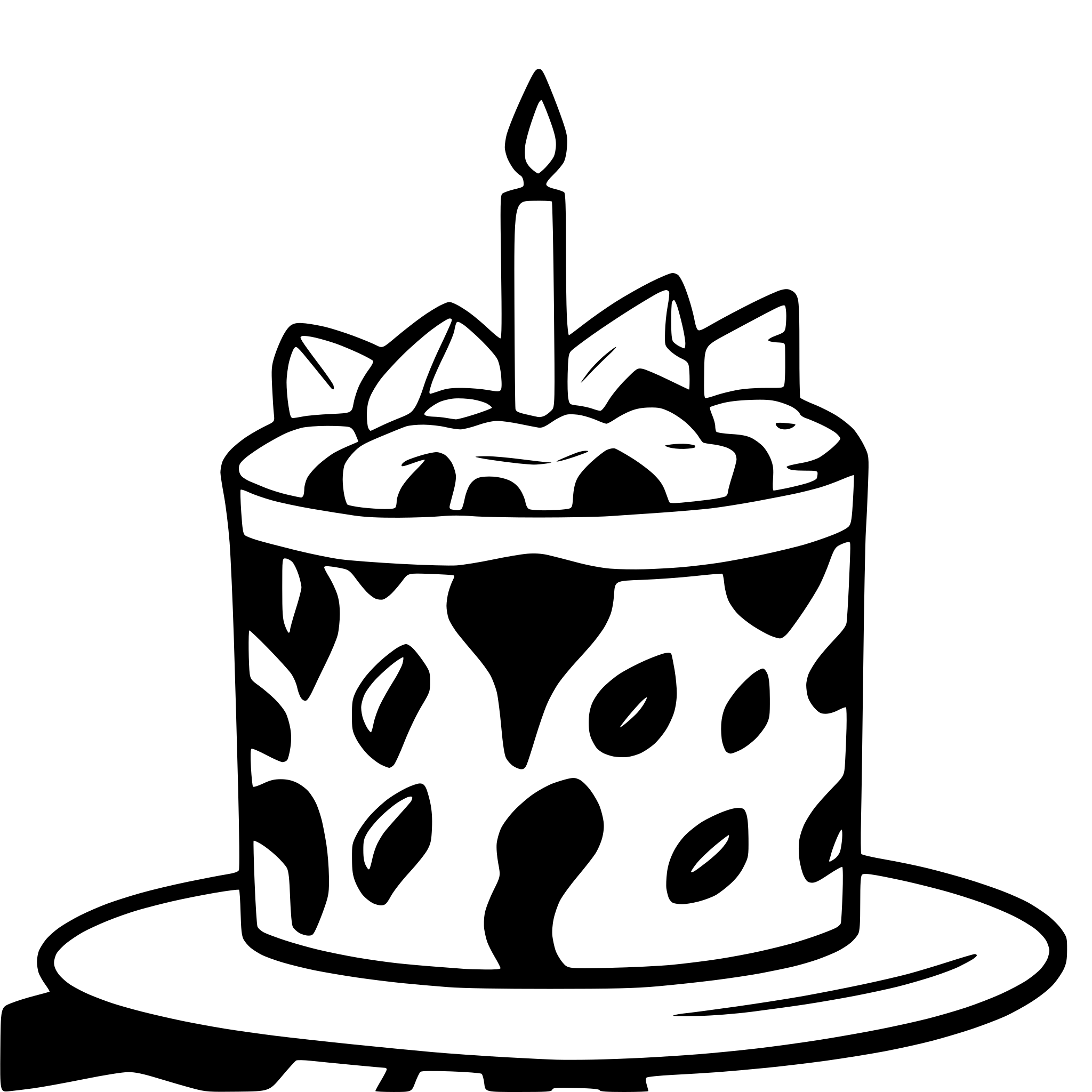 AI-generated SVG of a birthday cake