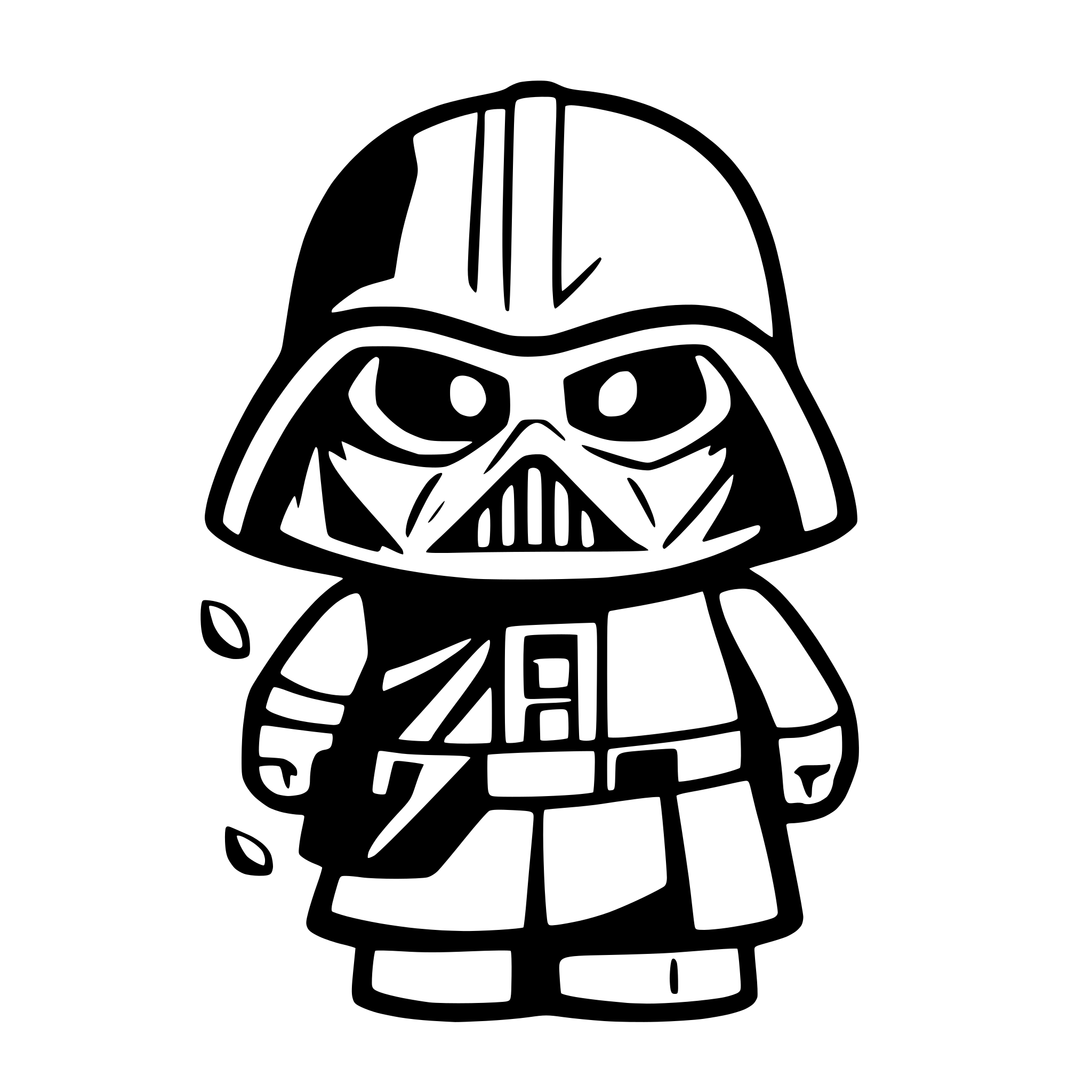 AI-generated SVG of a darth vader is hello kitty