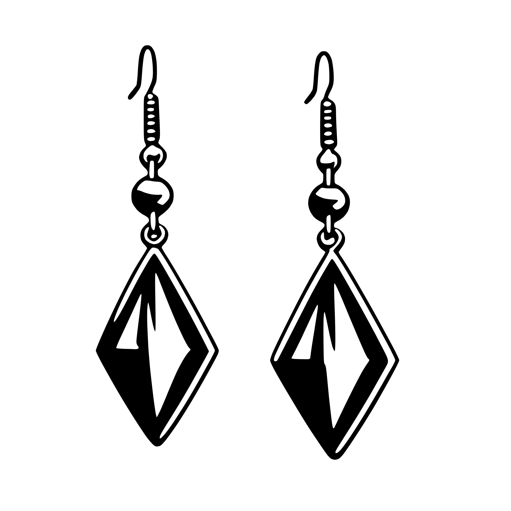 AI-generated SVG of a earrings