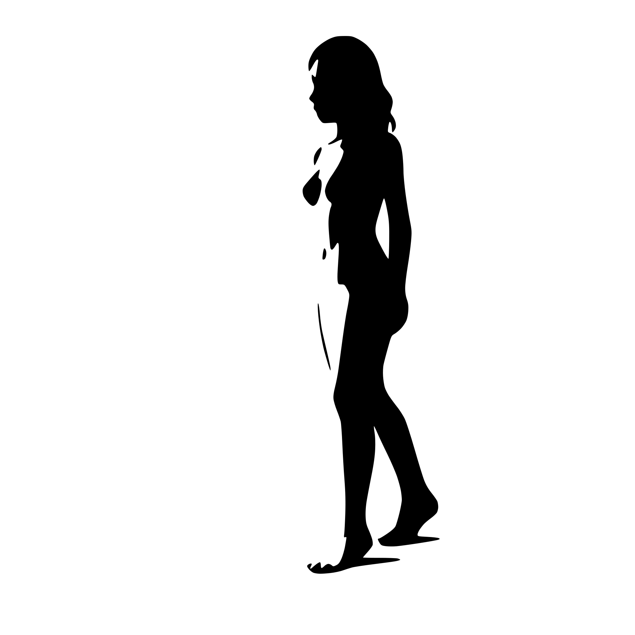 AI-generated SVG of a black and white female nude body