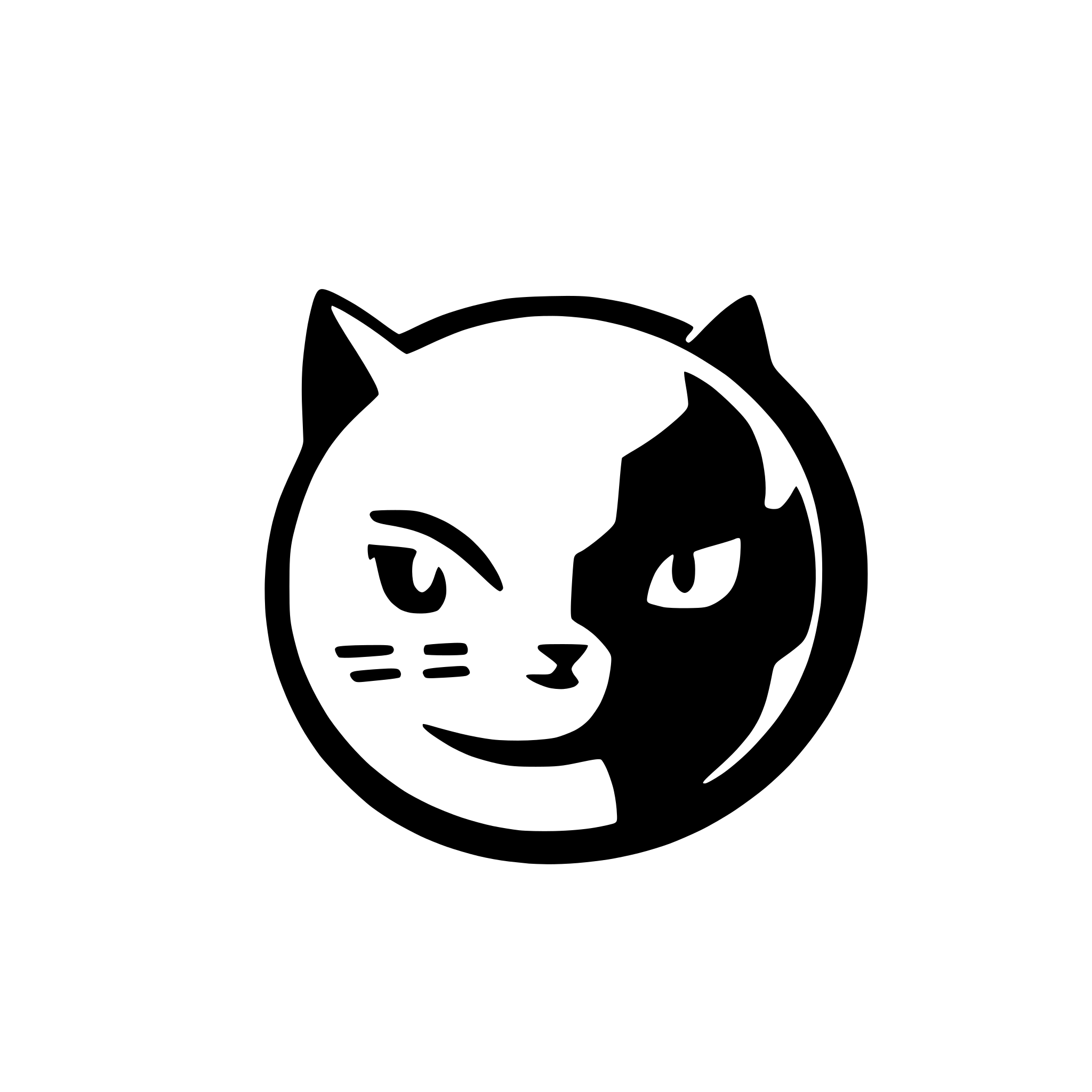 AI-generated SVG of a cat head inside circle