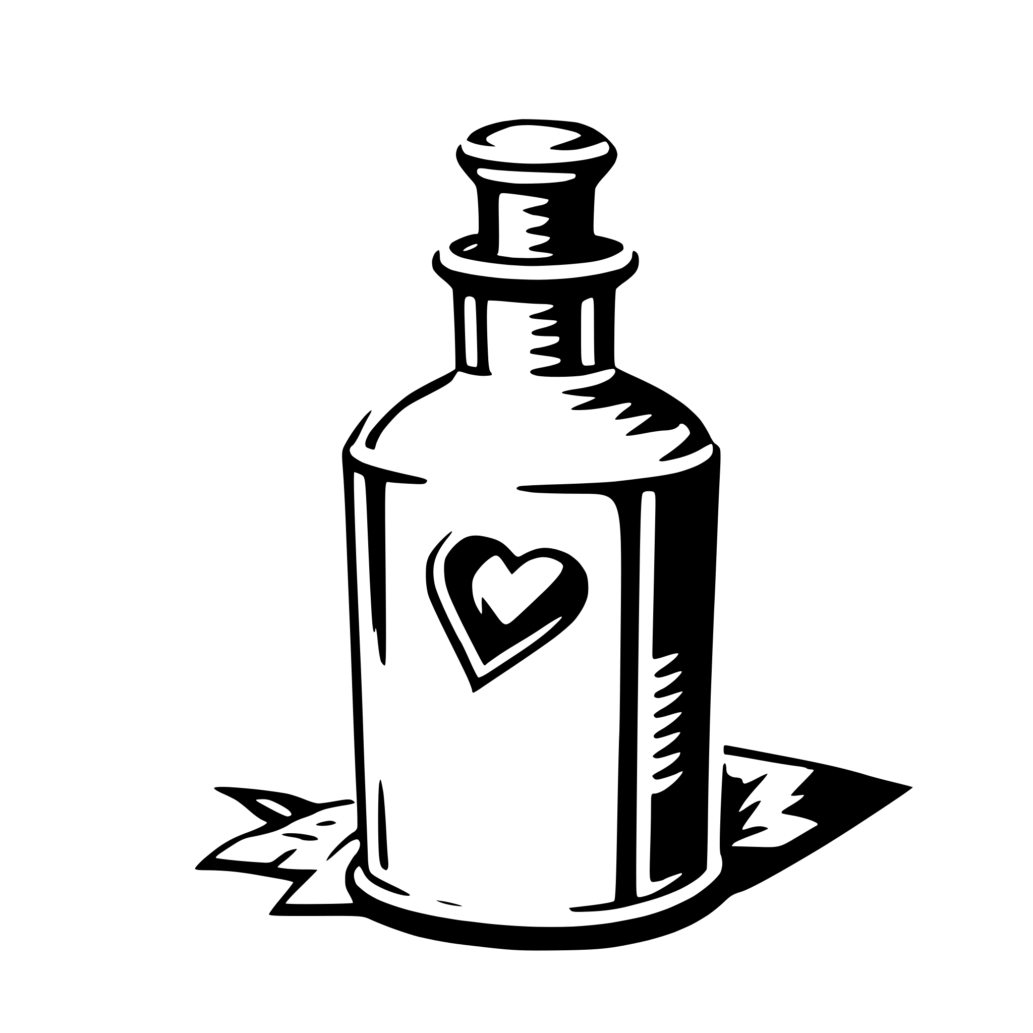 AI-generated SVG of 'love letter in a bottle'