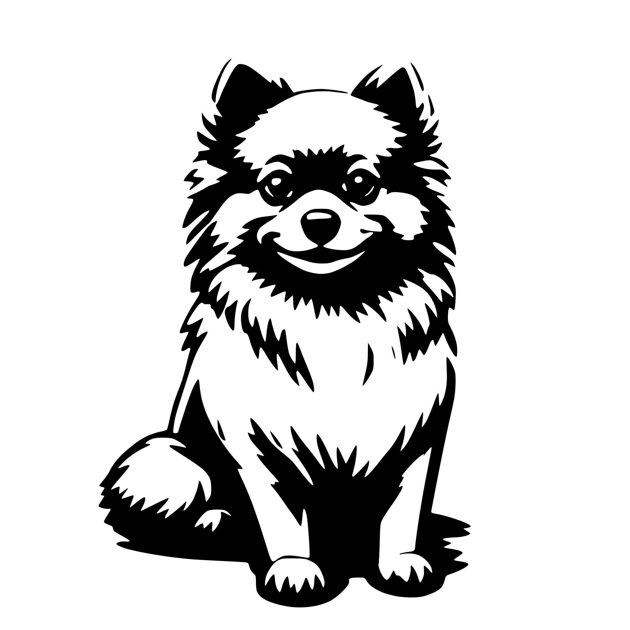 AI-generated SVG of 'A Pomeranian'
