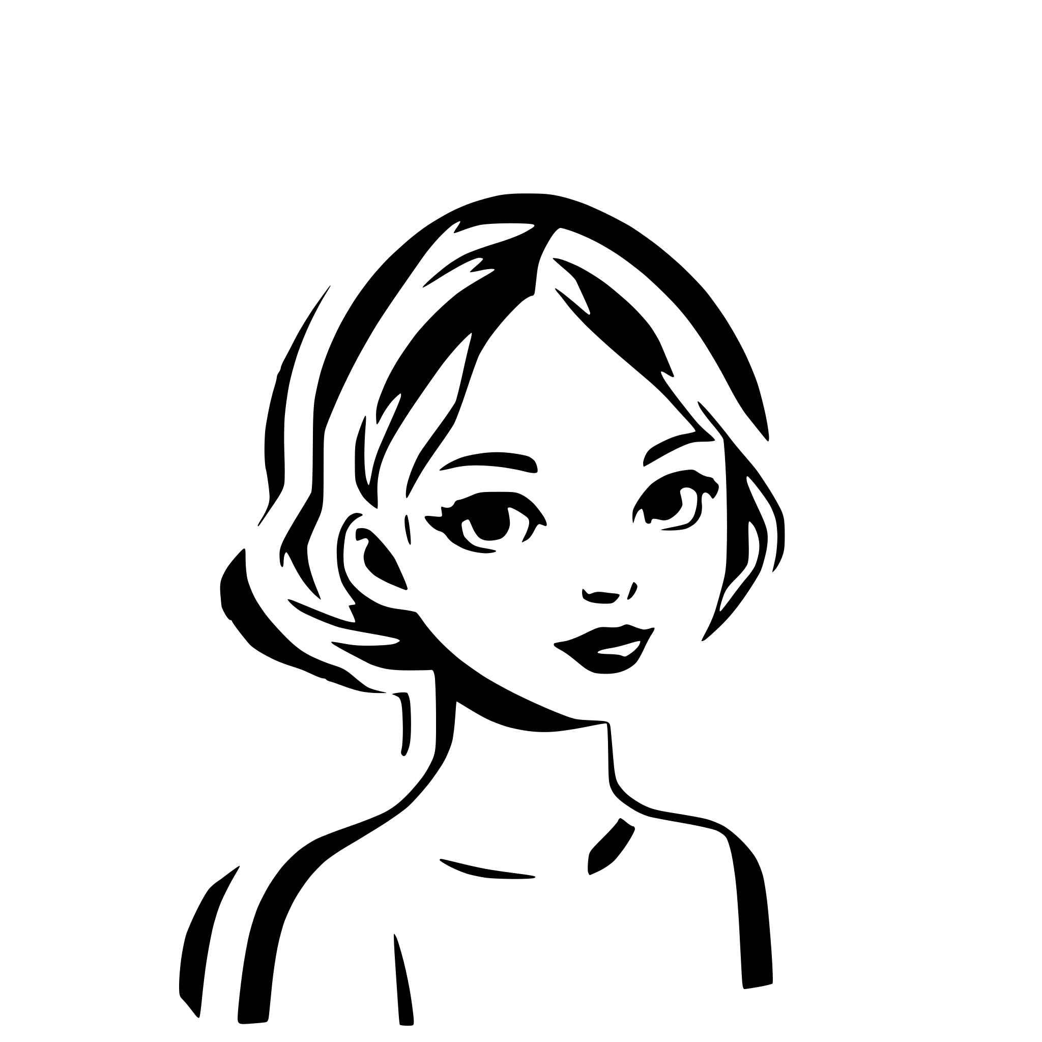 AI-generated SVG of a Person, upper half