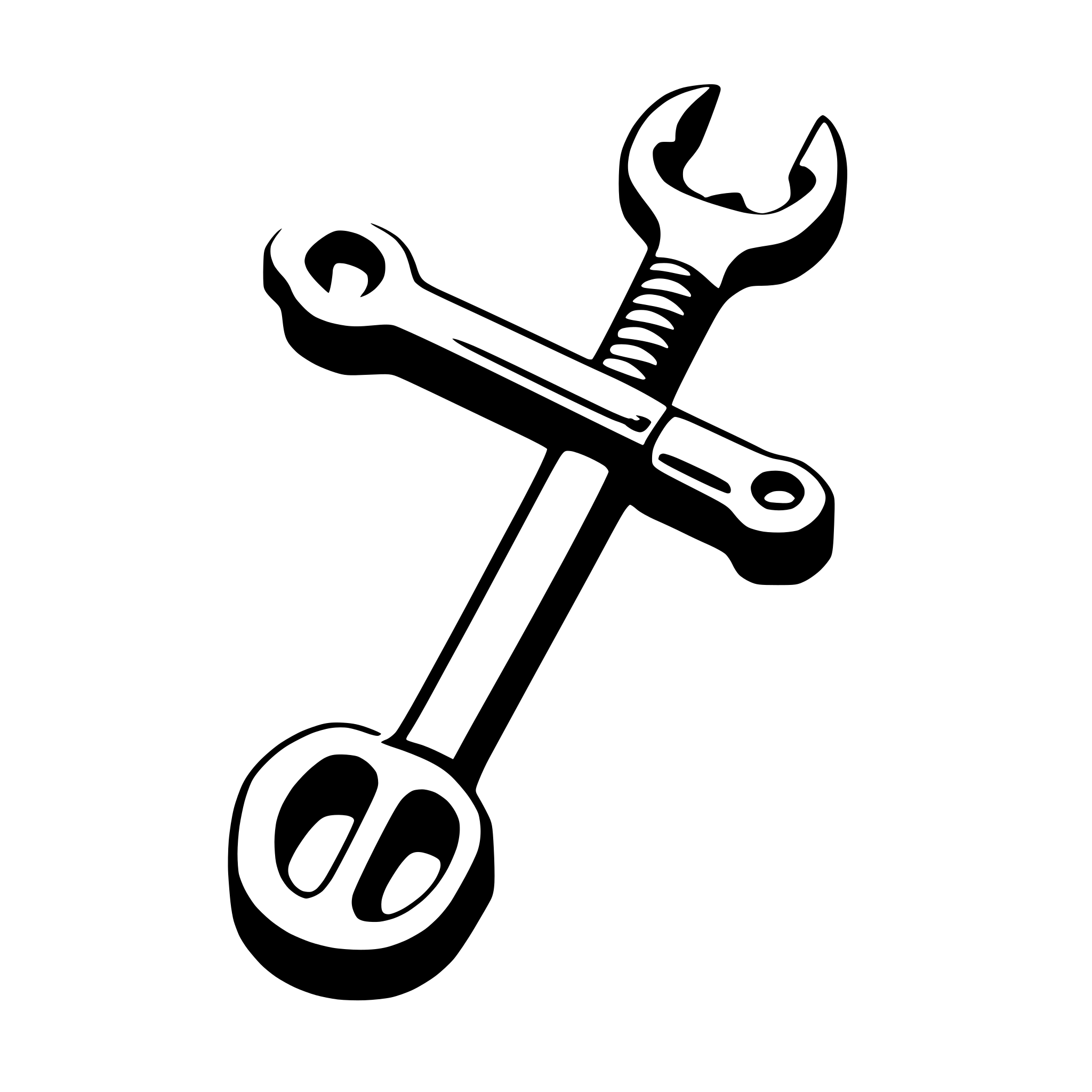 AI-generated SVG of 'Kaffeetasse wrench'