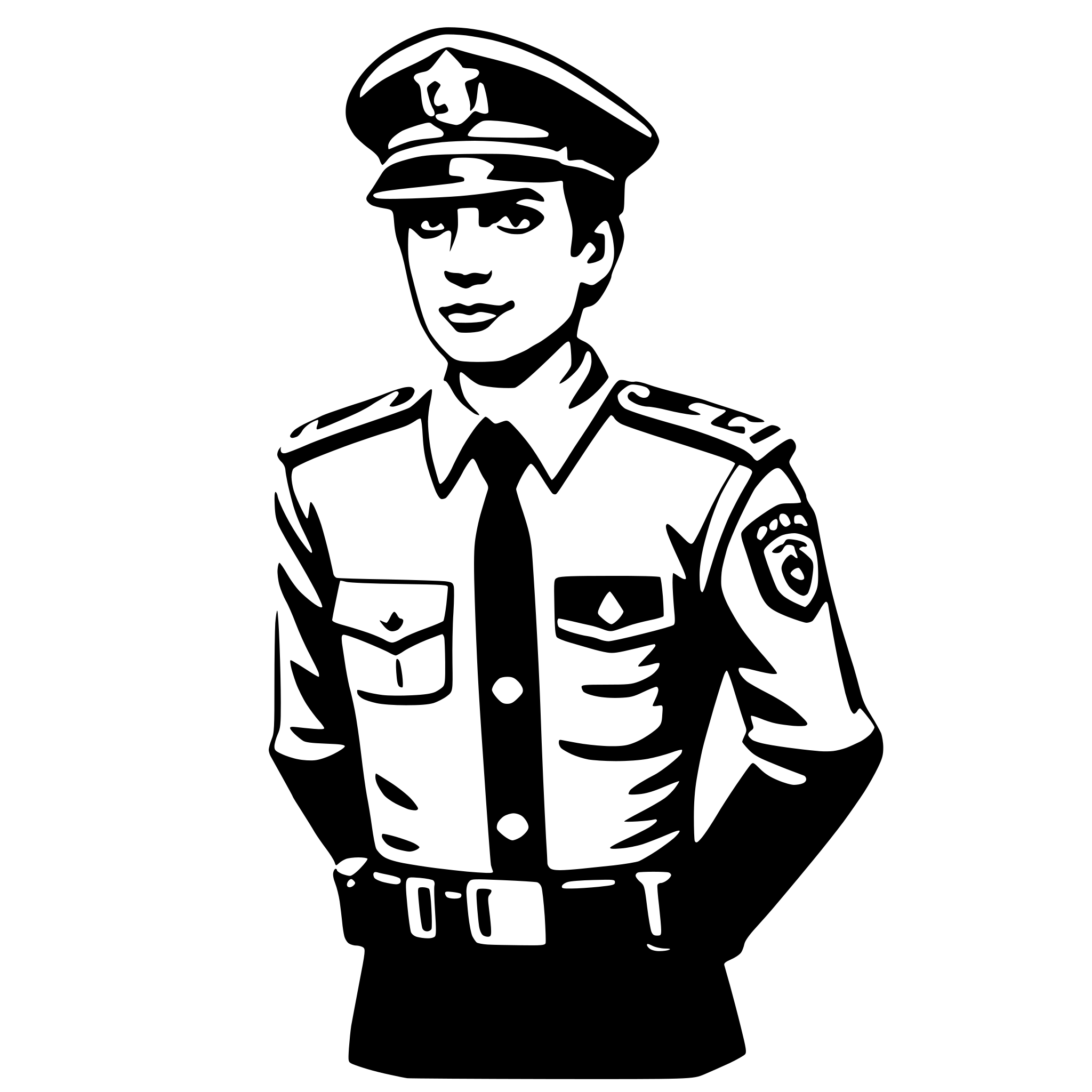 AI-generated SVG of 'police officer'