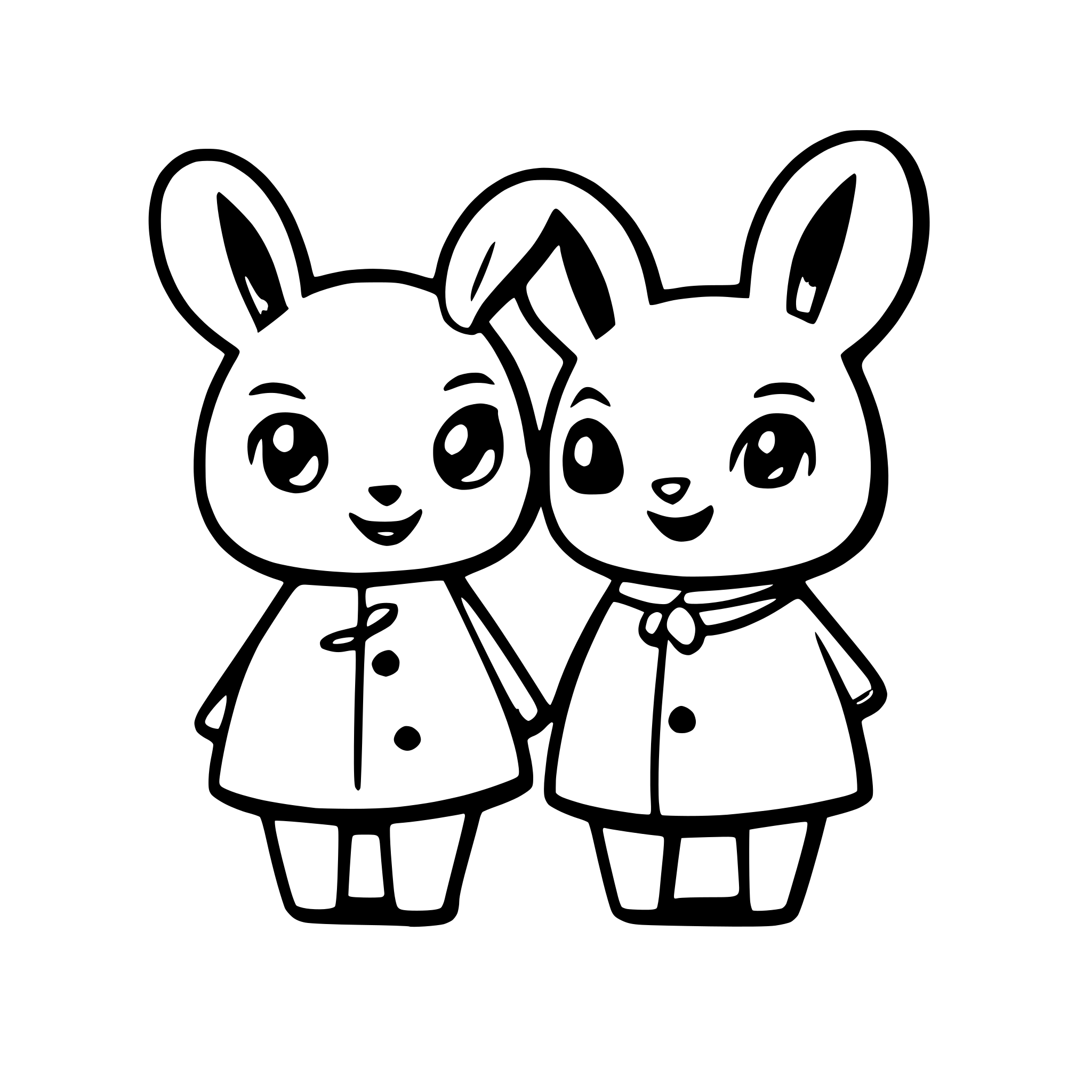 AI-generated SVG of a create a cute and loving baby rabbit couple