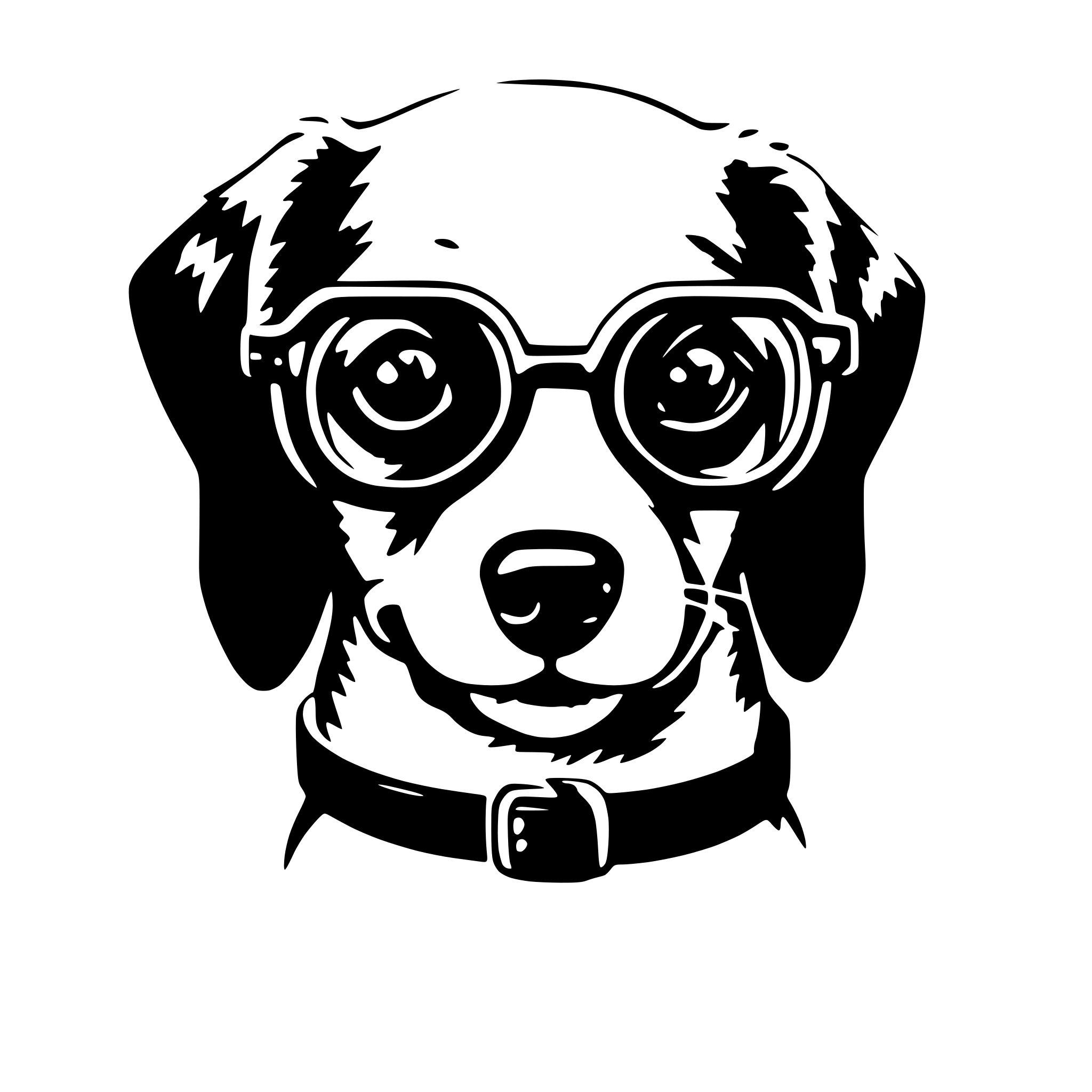 AI-generated SVG of a cachorro com oculos