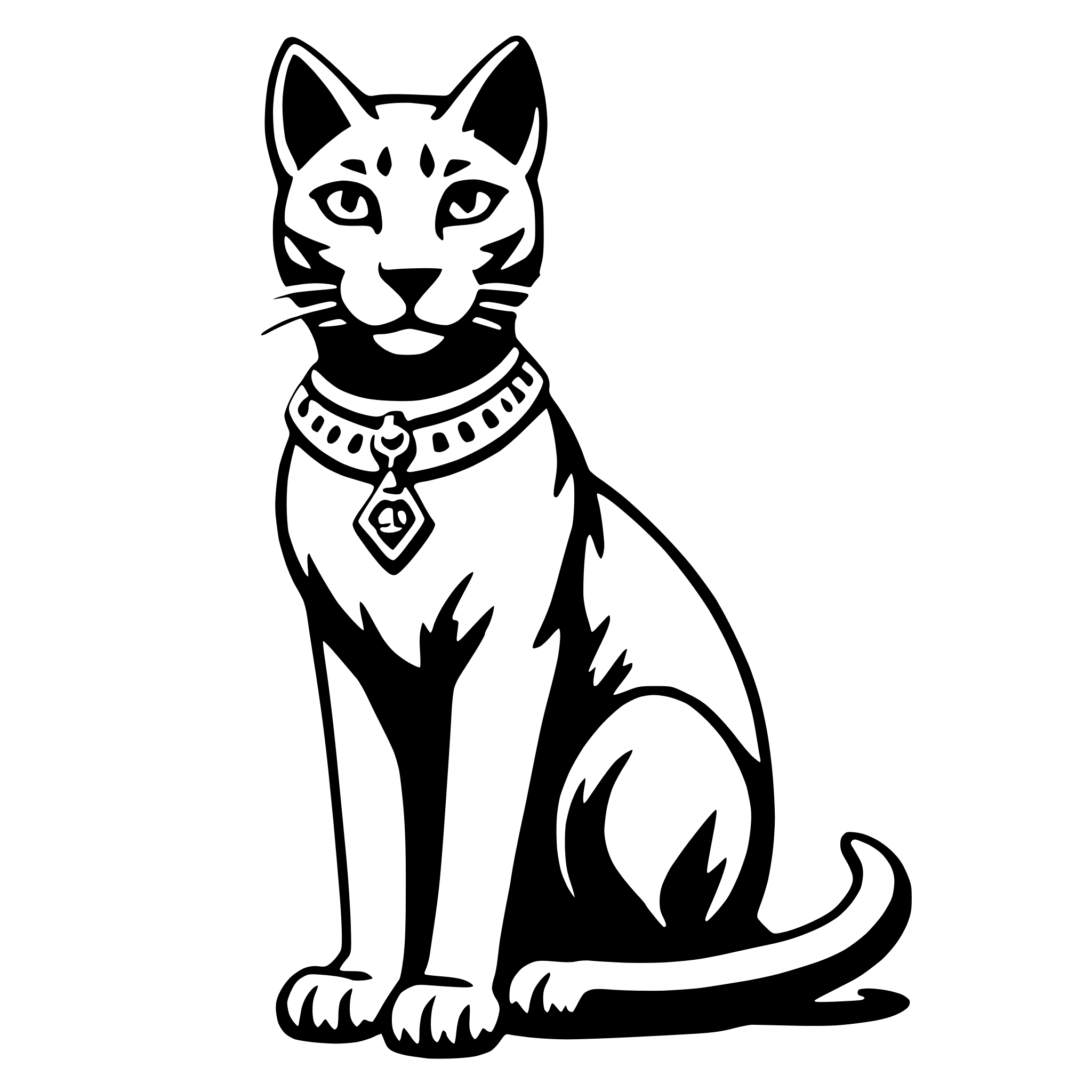 AI-generated SVG of a bastet