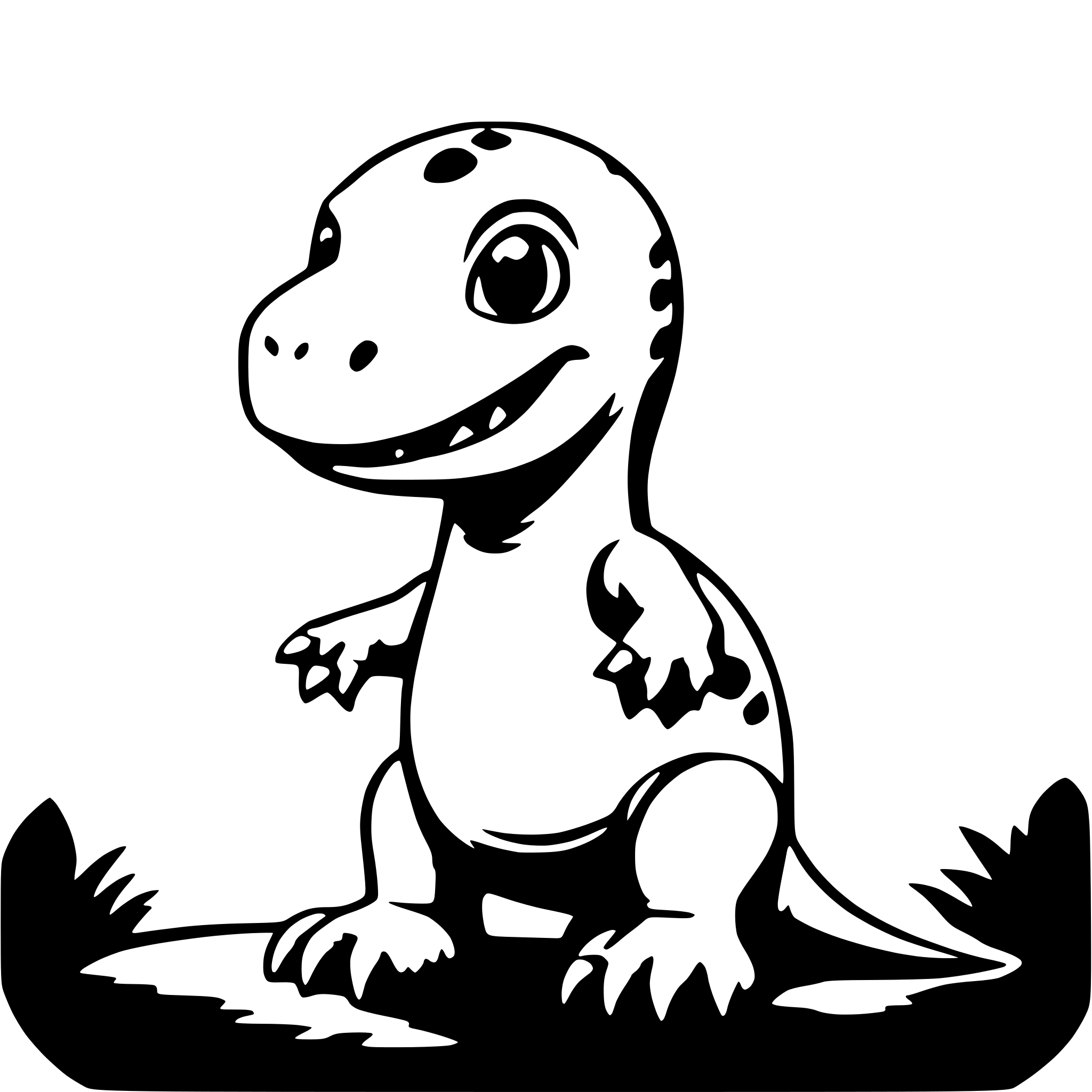 AI-generated SVG of 'baby dino'