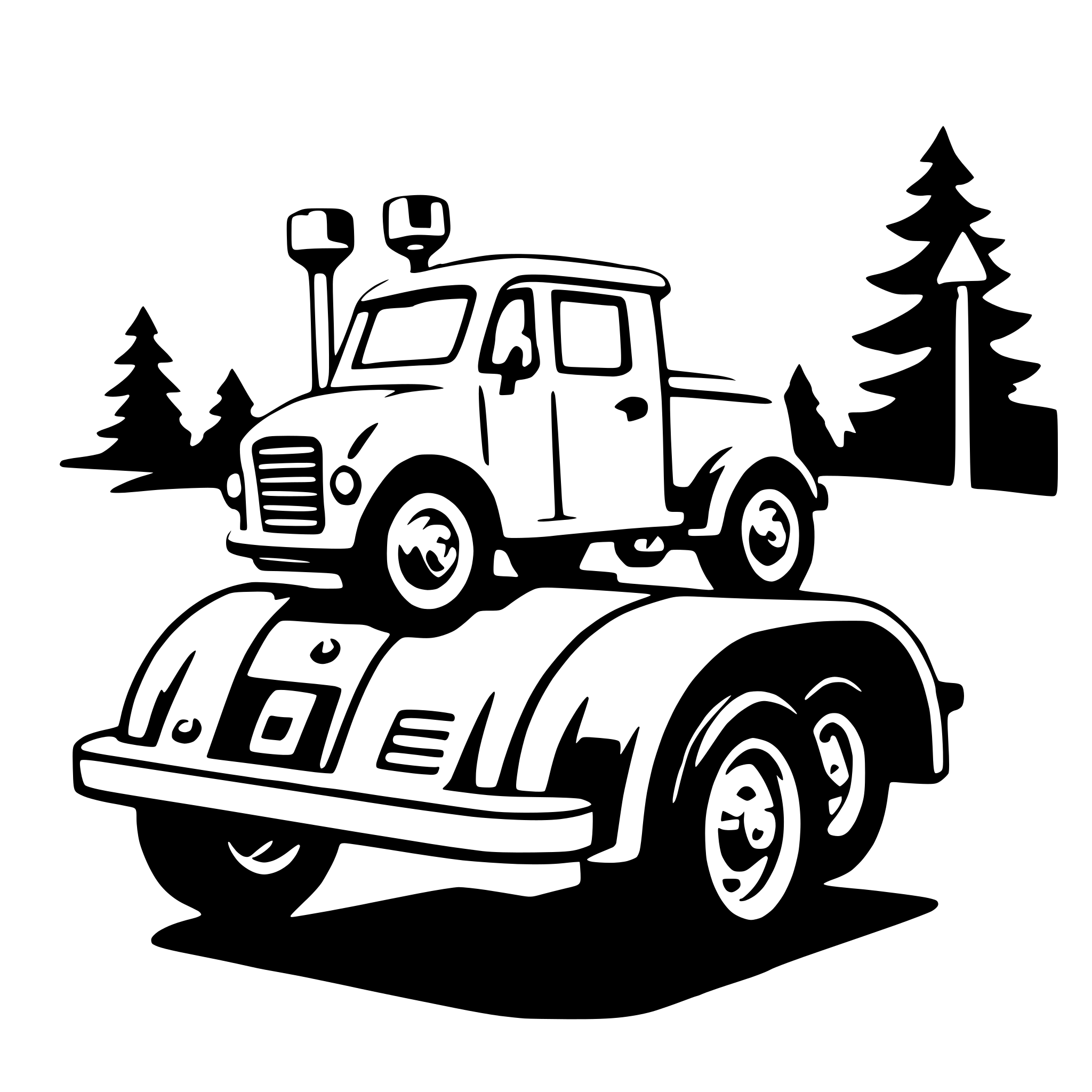 AI-generated SVG of a tow truck