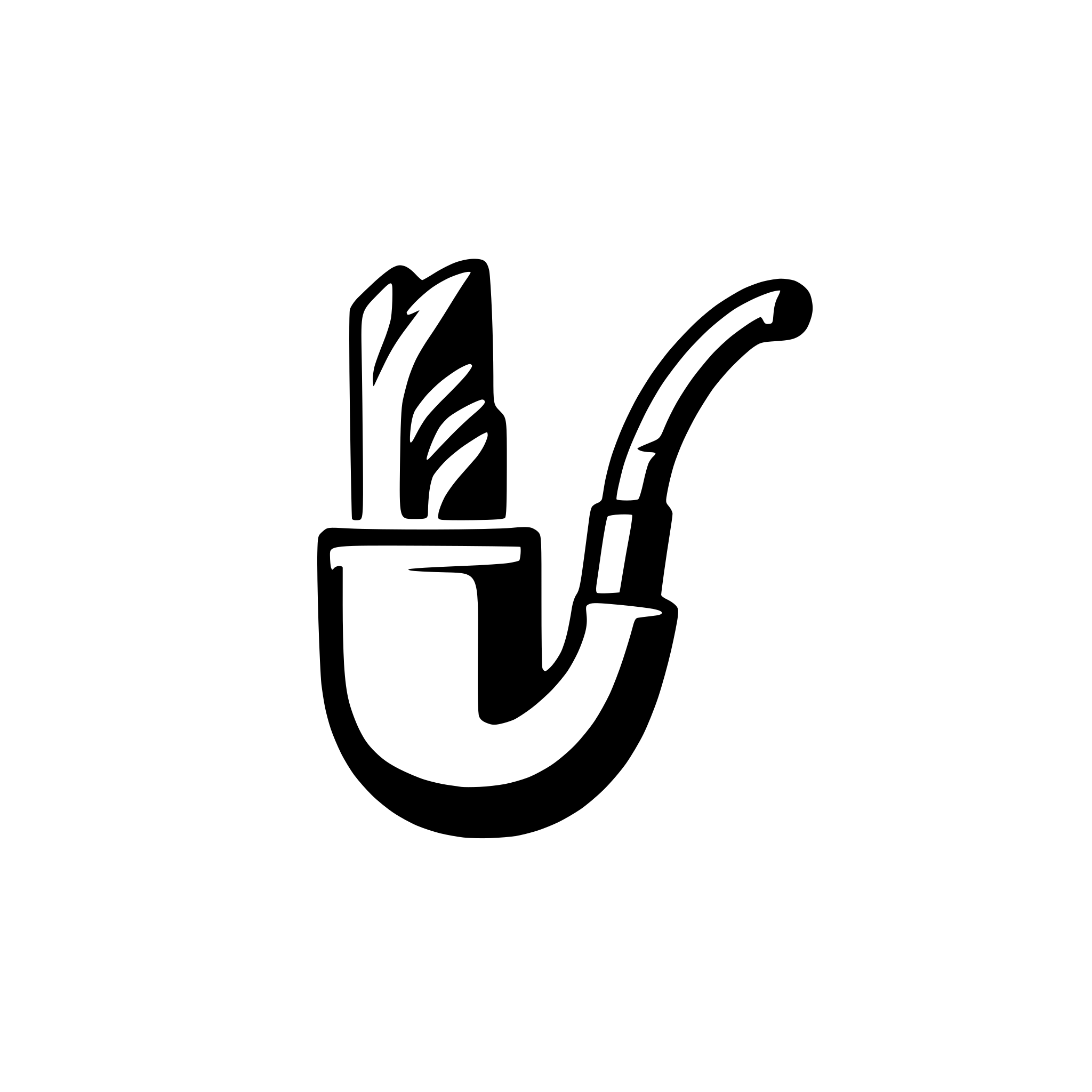 AI-generated SVG of 'minimalistic tobacco pipe icon'