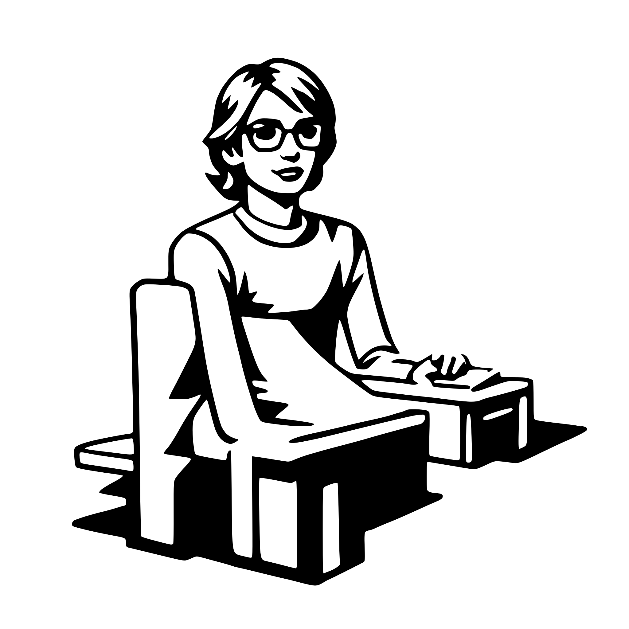 AI-generated SVG of a designer