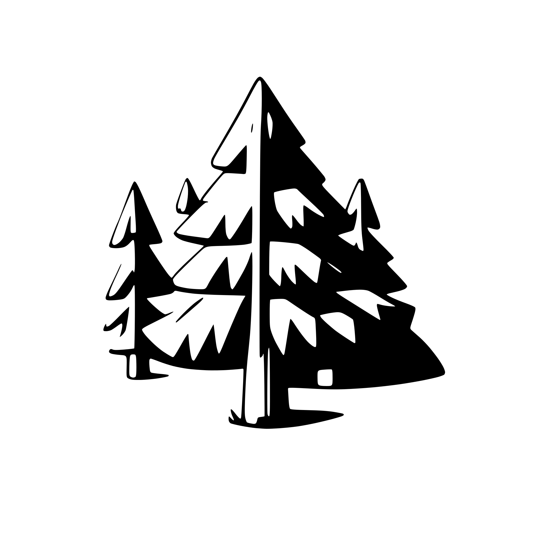 AI-generated SVG of 'forest tree, pines, many needles, minimalist, cartoon'