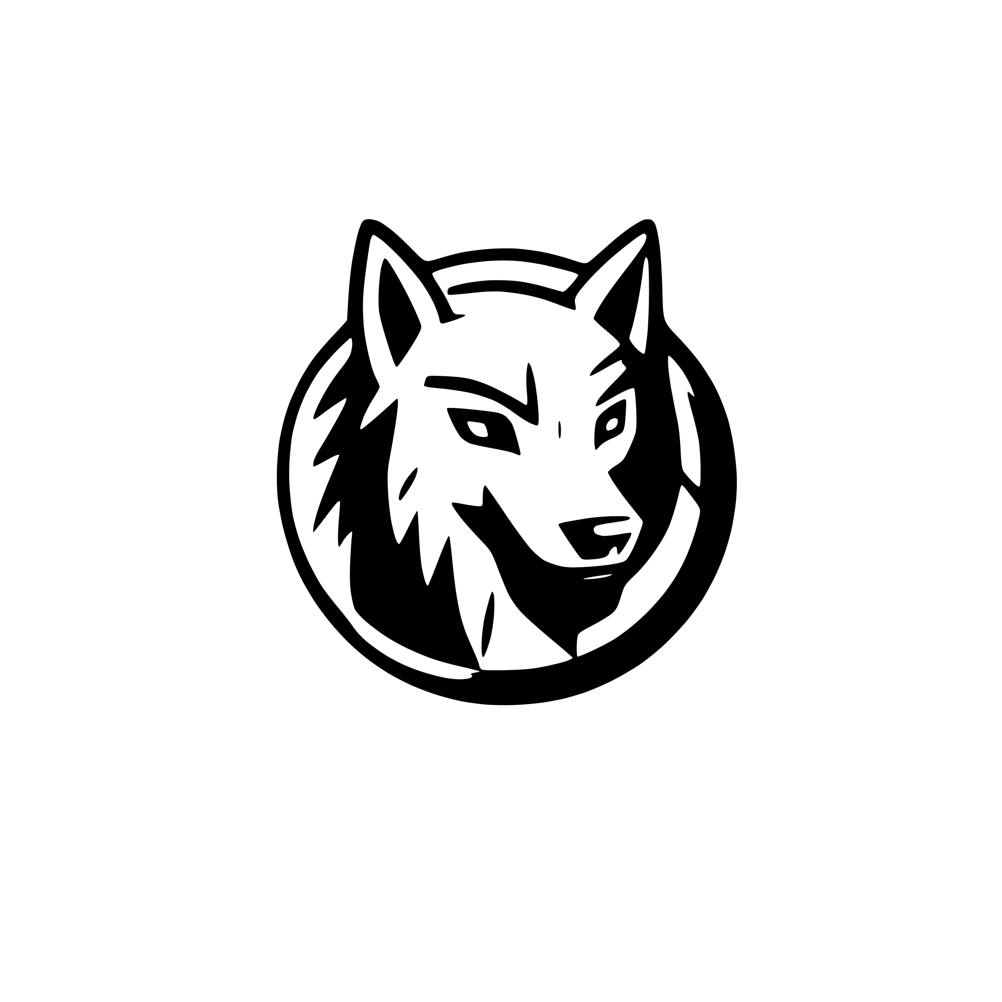AI-generated SVG of a wolf