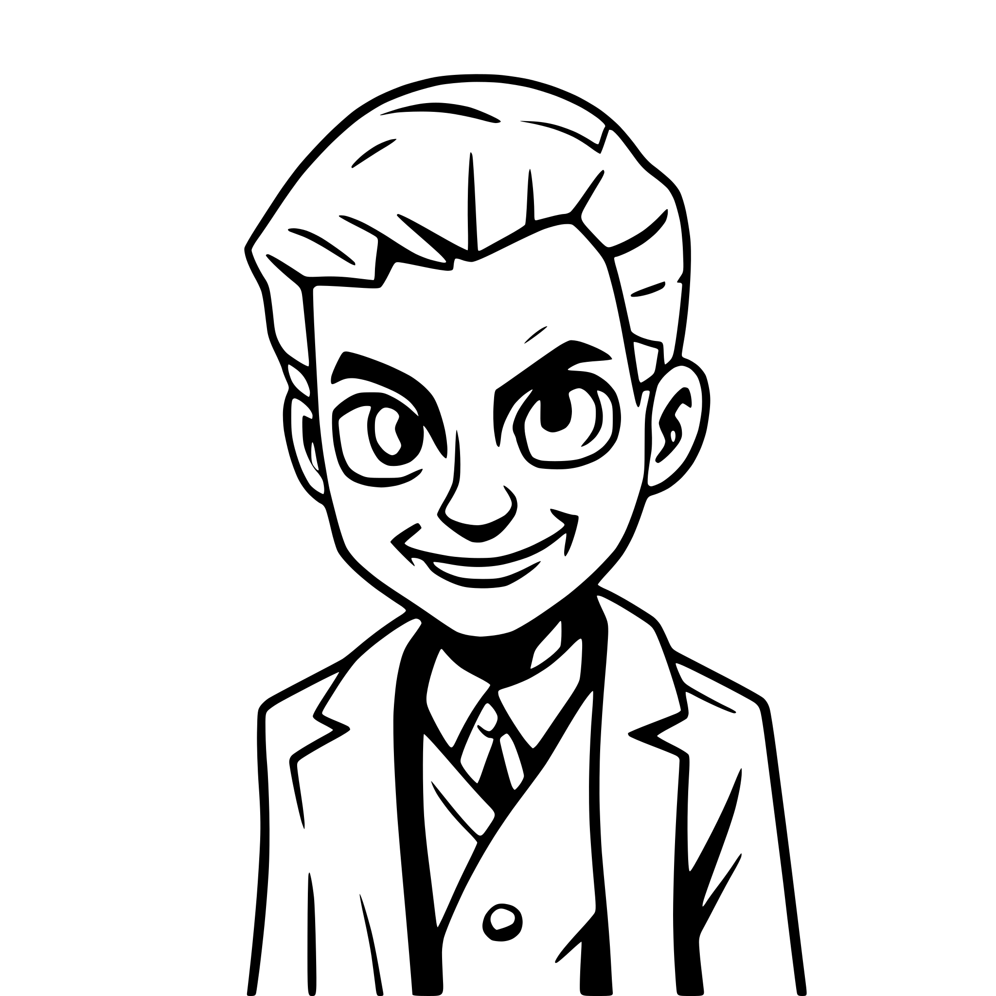 AI-generated SVG of a old doctor face