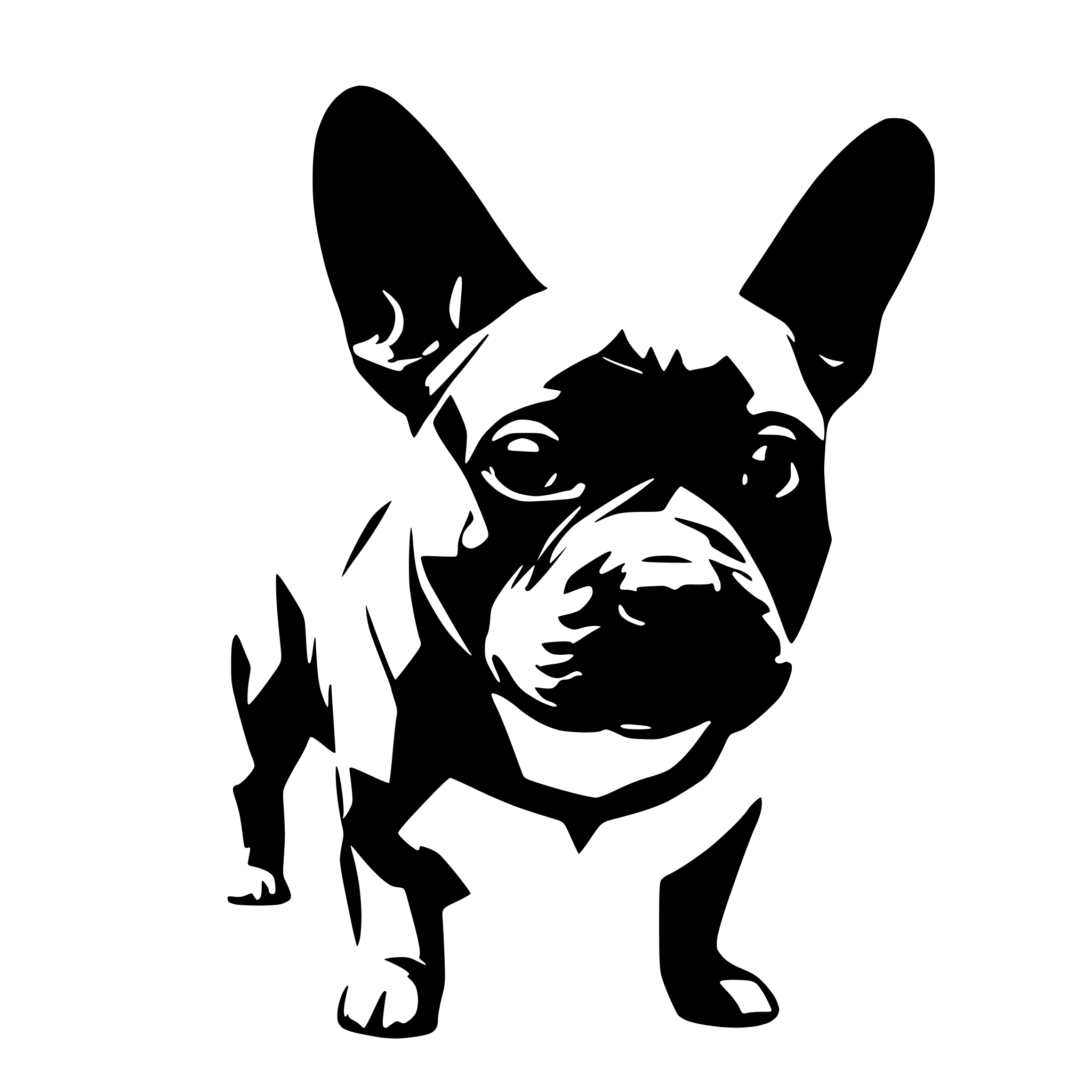 AI-generated SVG of 'French Bulldog low poly'