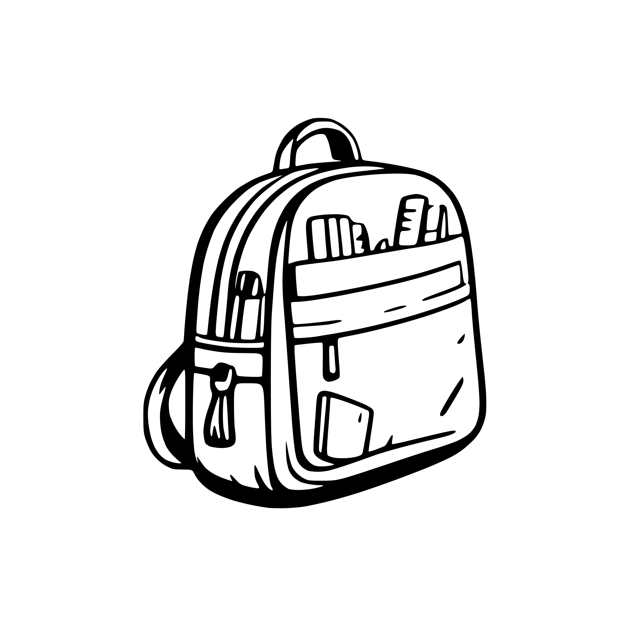 AI-generated SVG of 'school items'