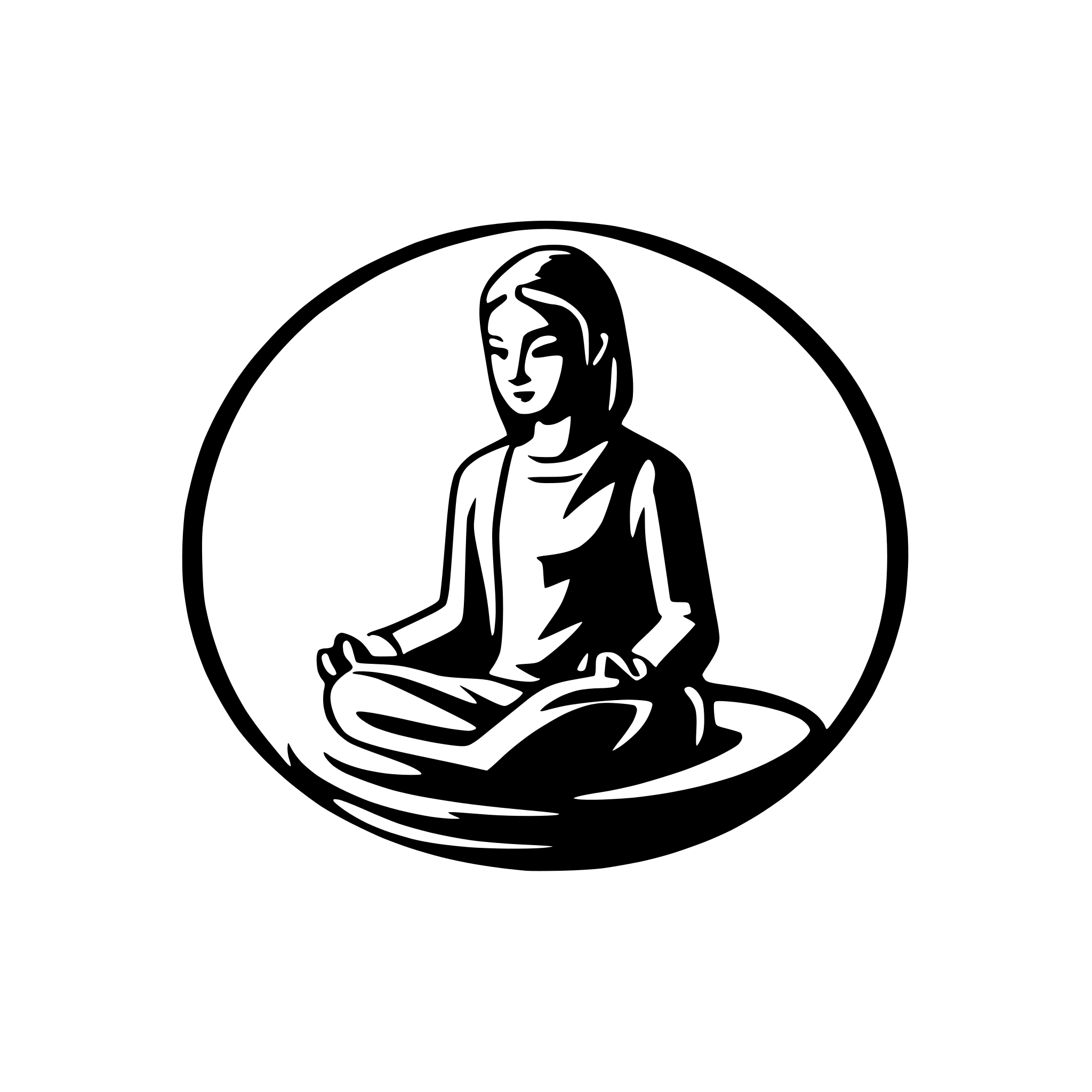 AI-generated SVG of 'Meditating person'