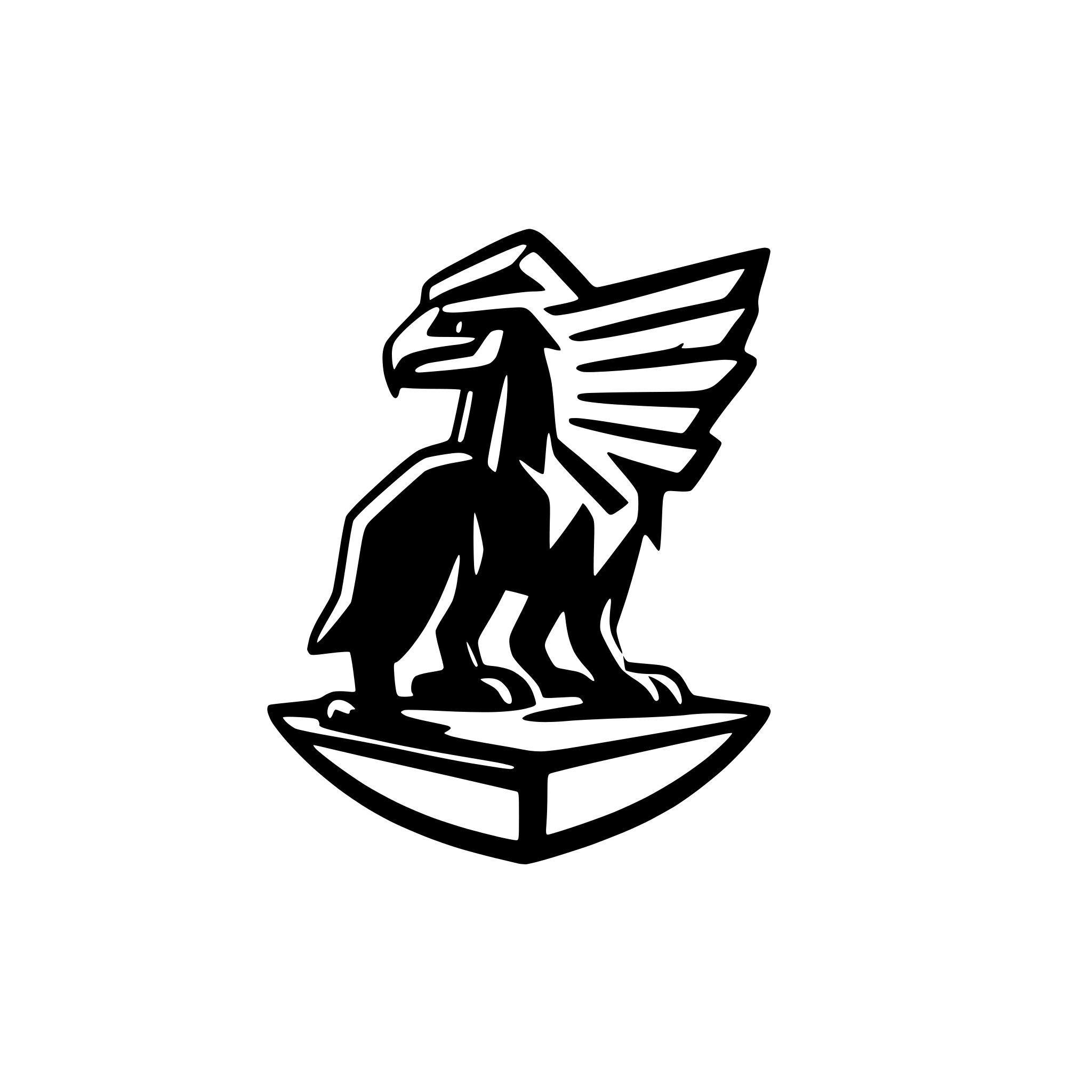 AI-generated SVG of a griffin brutalist logo