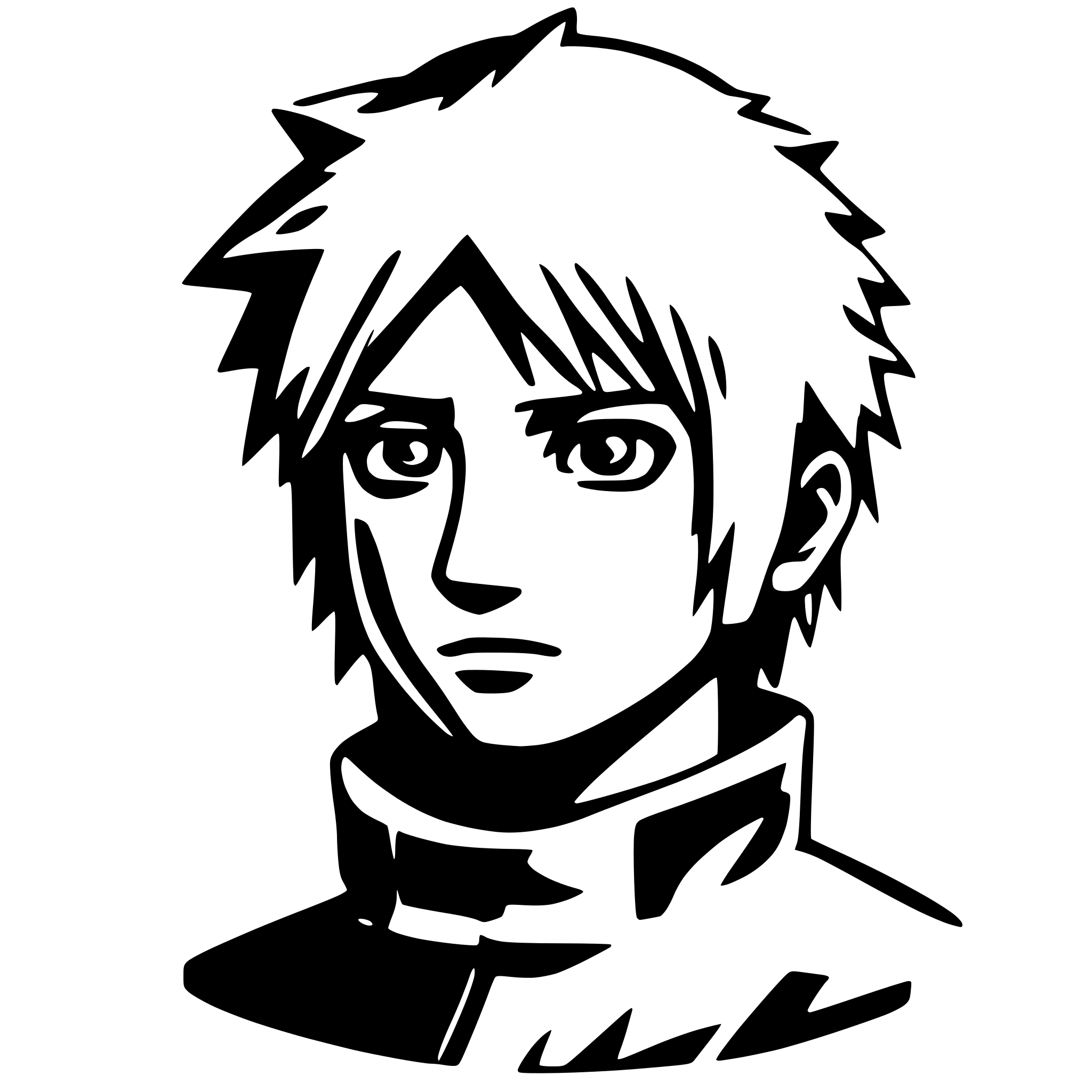 AI-generated SVG of a naruto