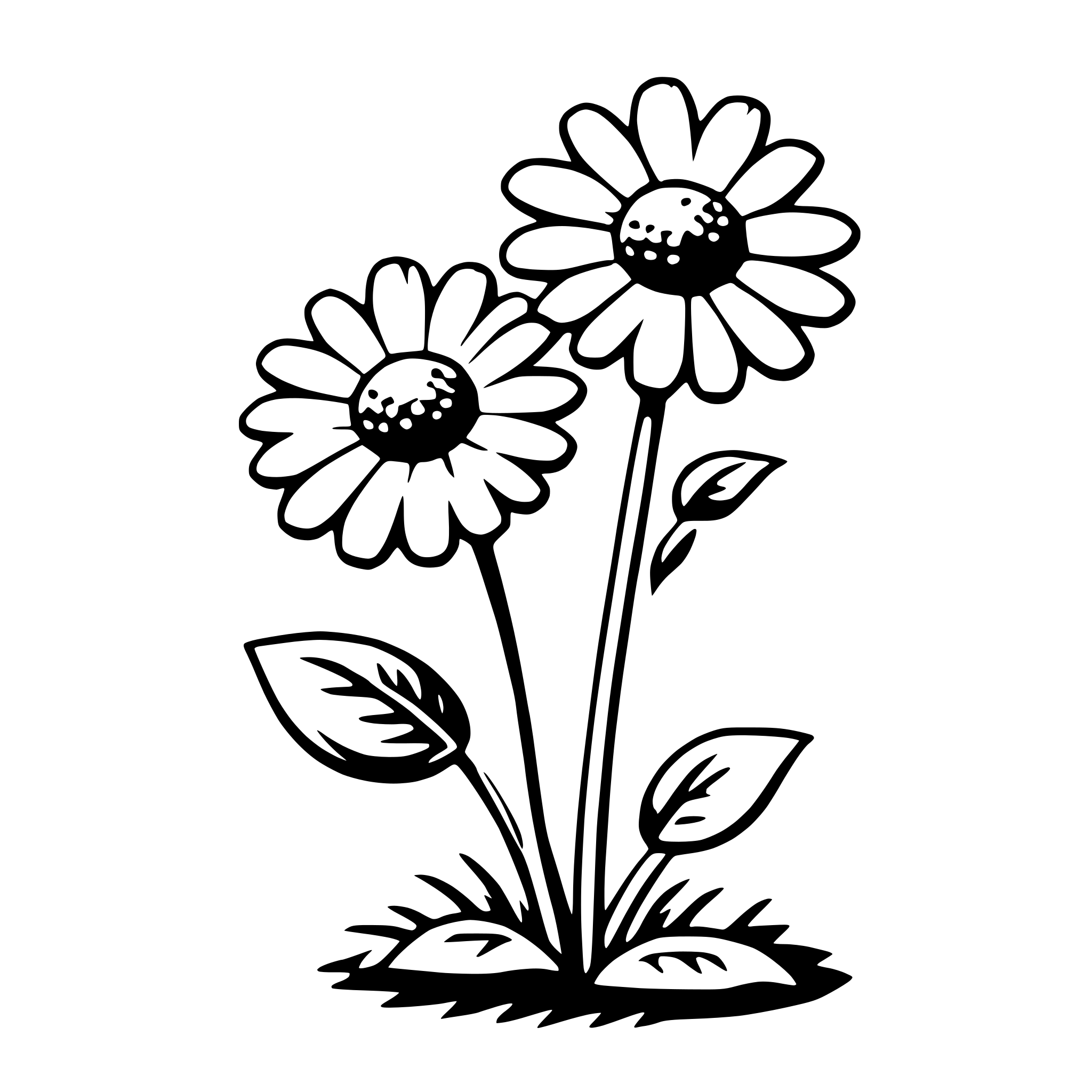 AI-generated SVG of a daisy