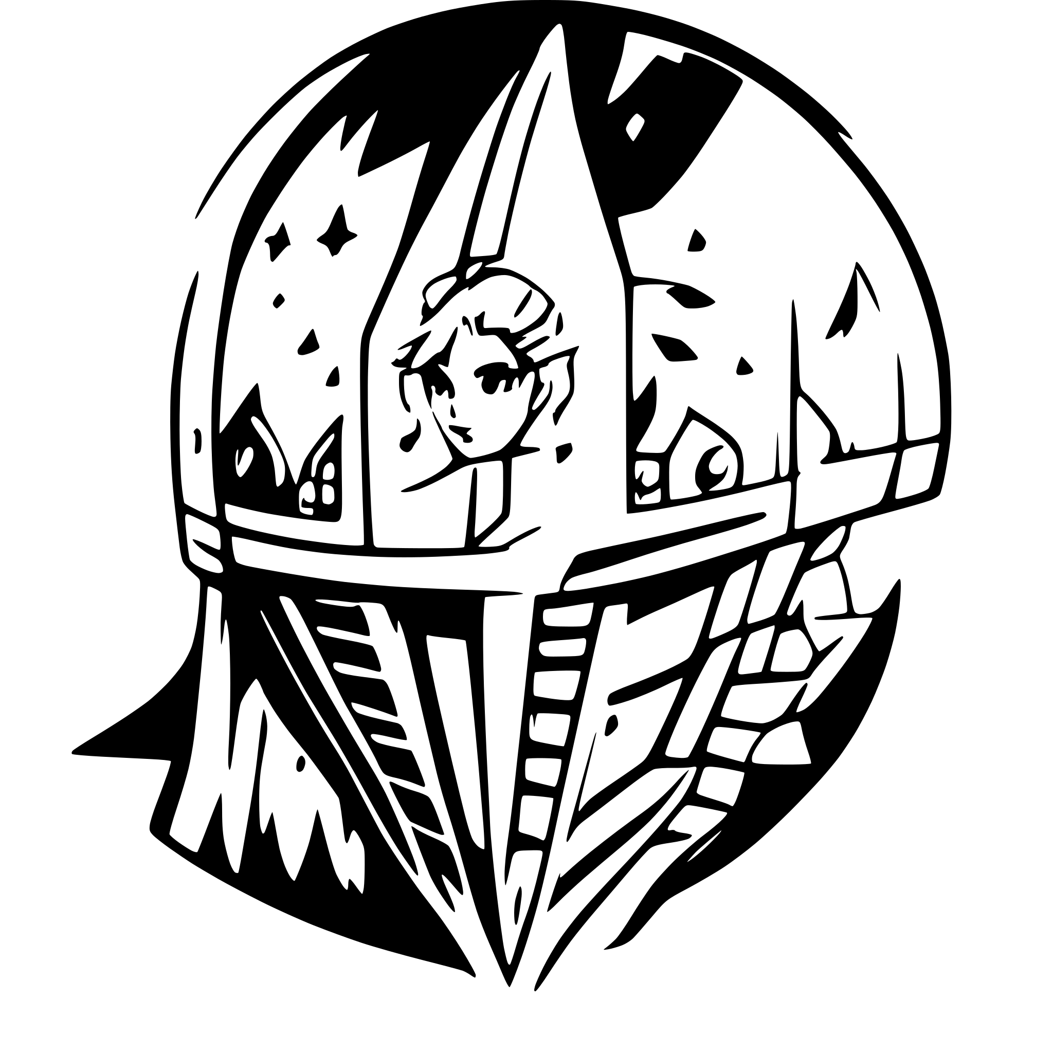 AI-generated SVG of a medieval starship