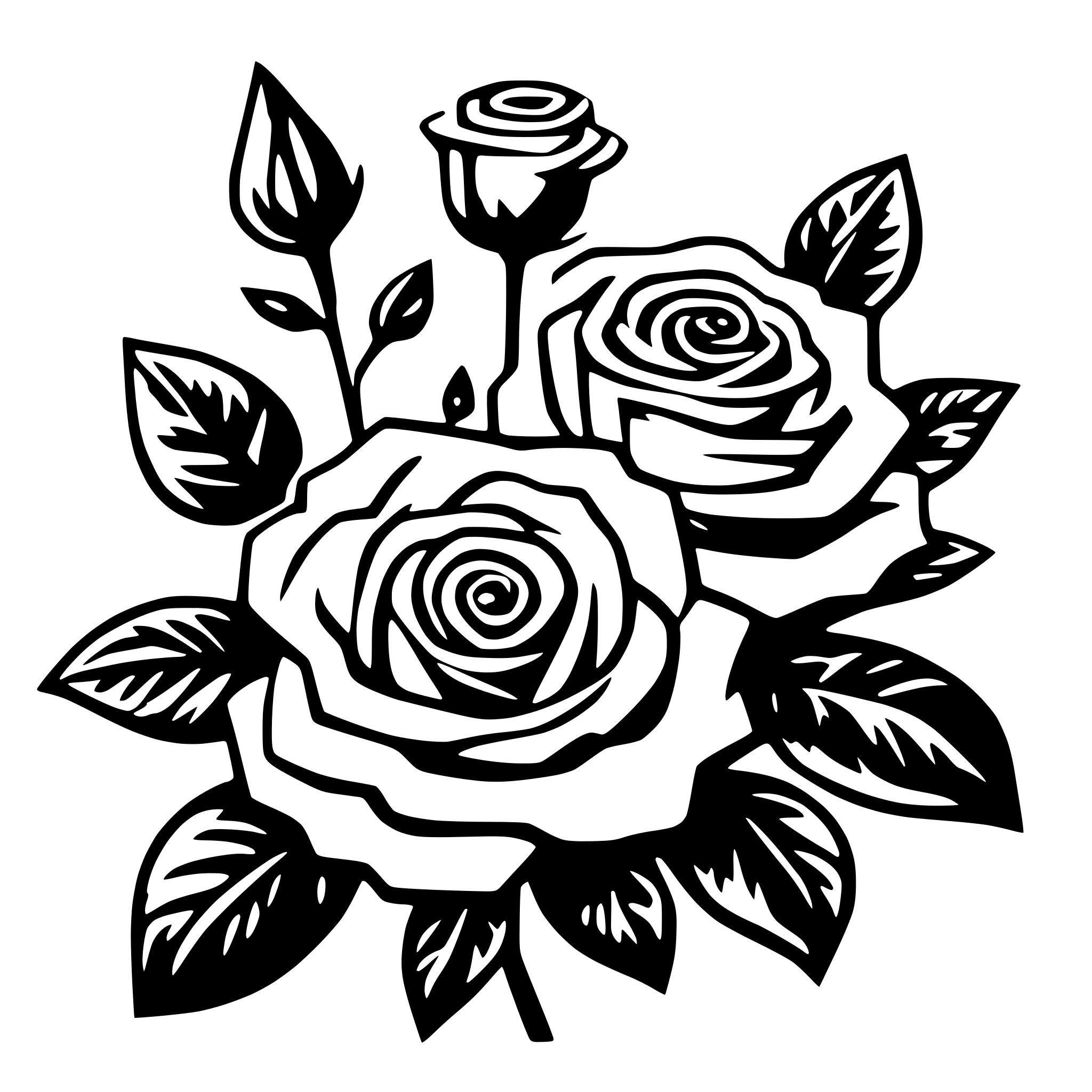 AI-generated SVG of a roses