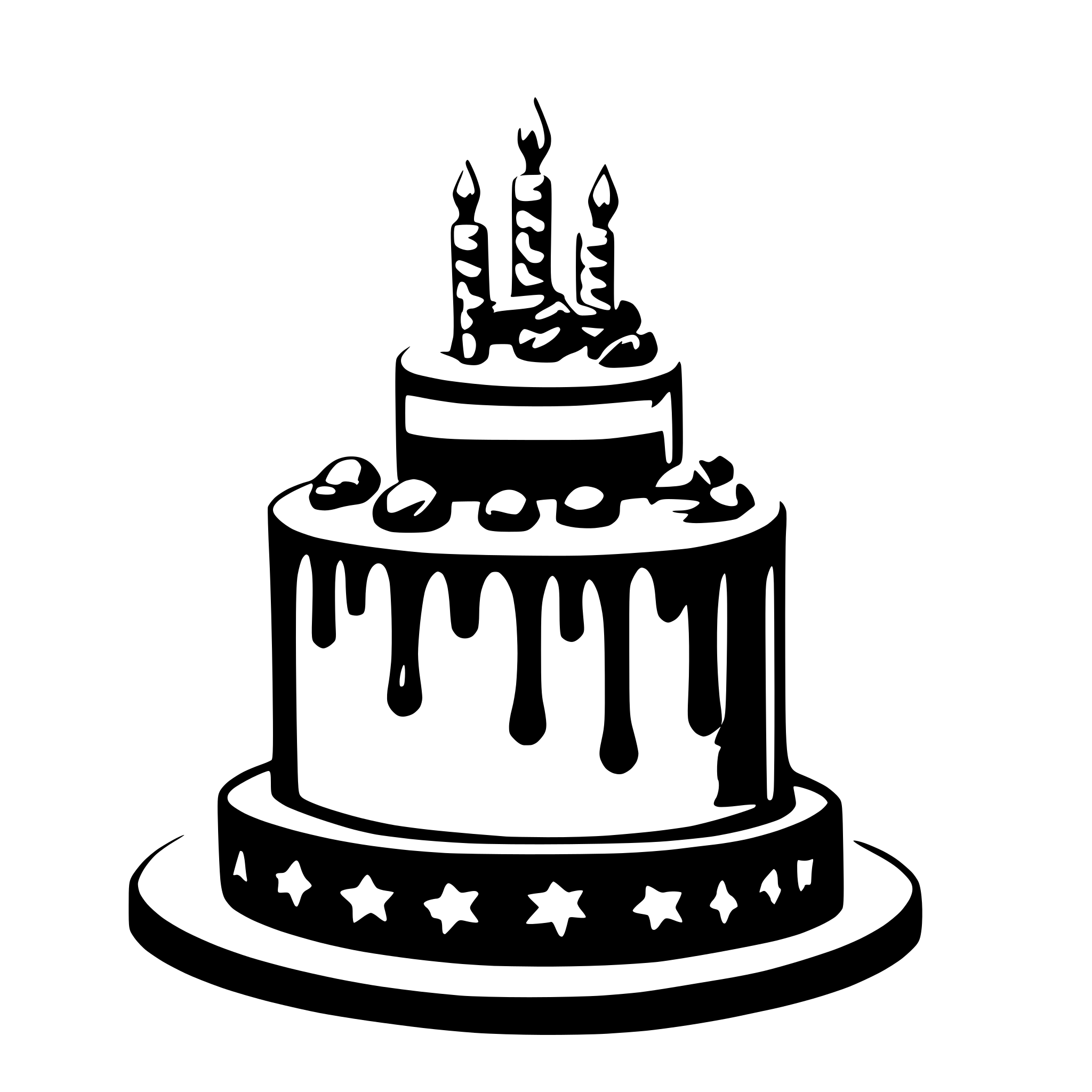 AI-generated SVG of a Happy Birthday sign with birthday cake