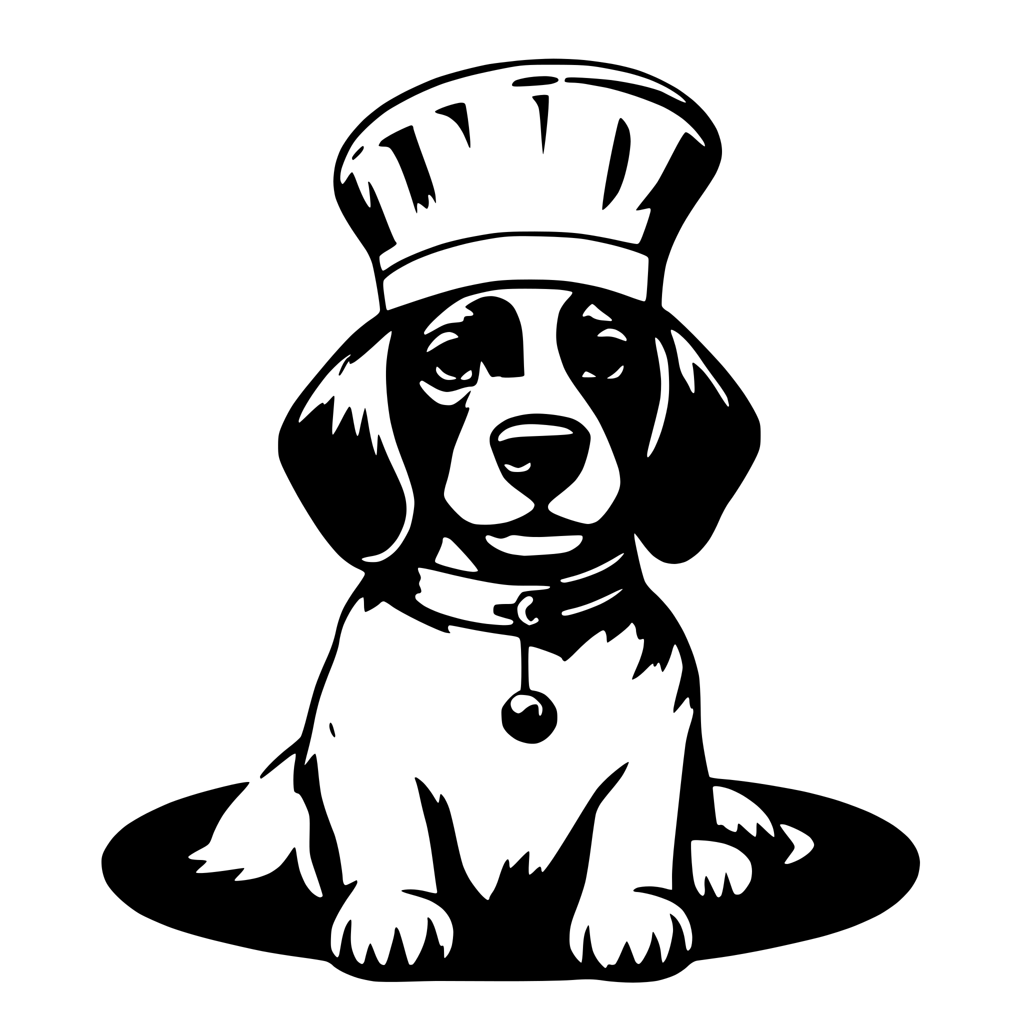 AI-generated SVG of a A Dog With Chef Hat